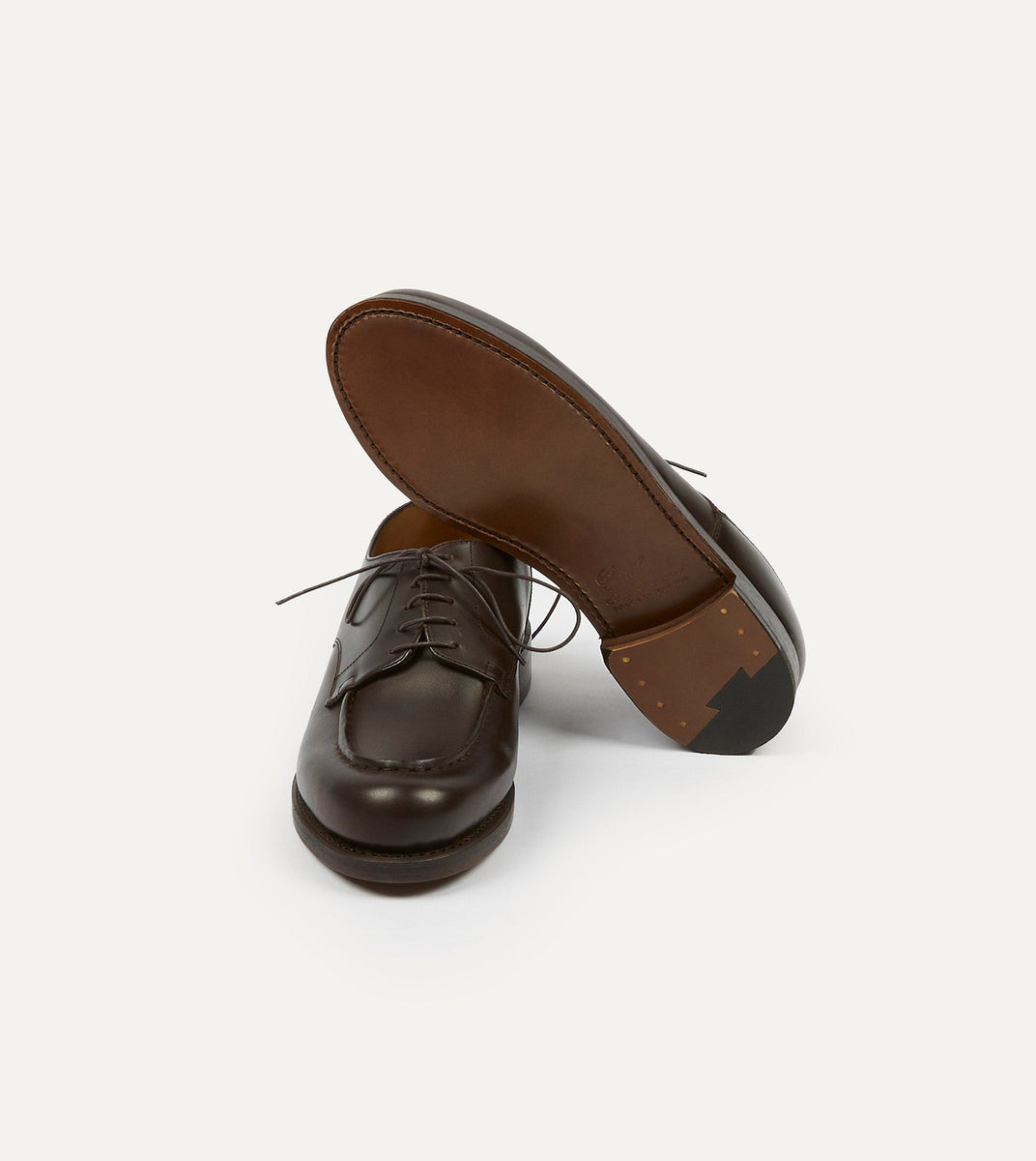 Paraboot Chambord Brown Calf Leather Derby Shoe – Drakes