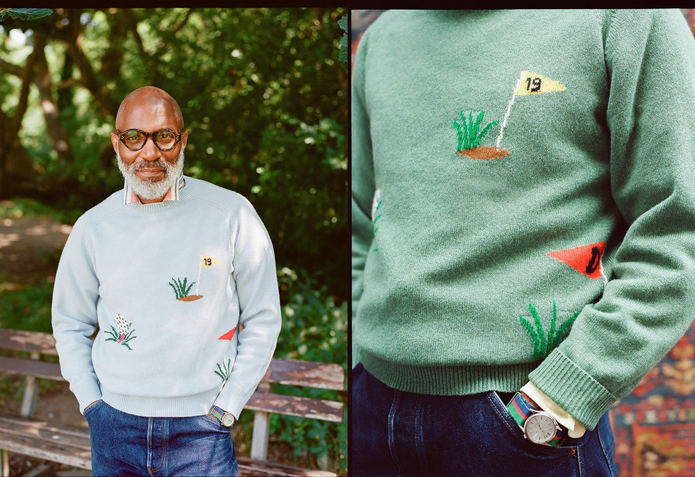 A Sartorial Hole-in-One: The Cashmere Intarsia Golf Jumper