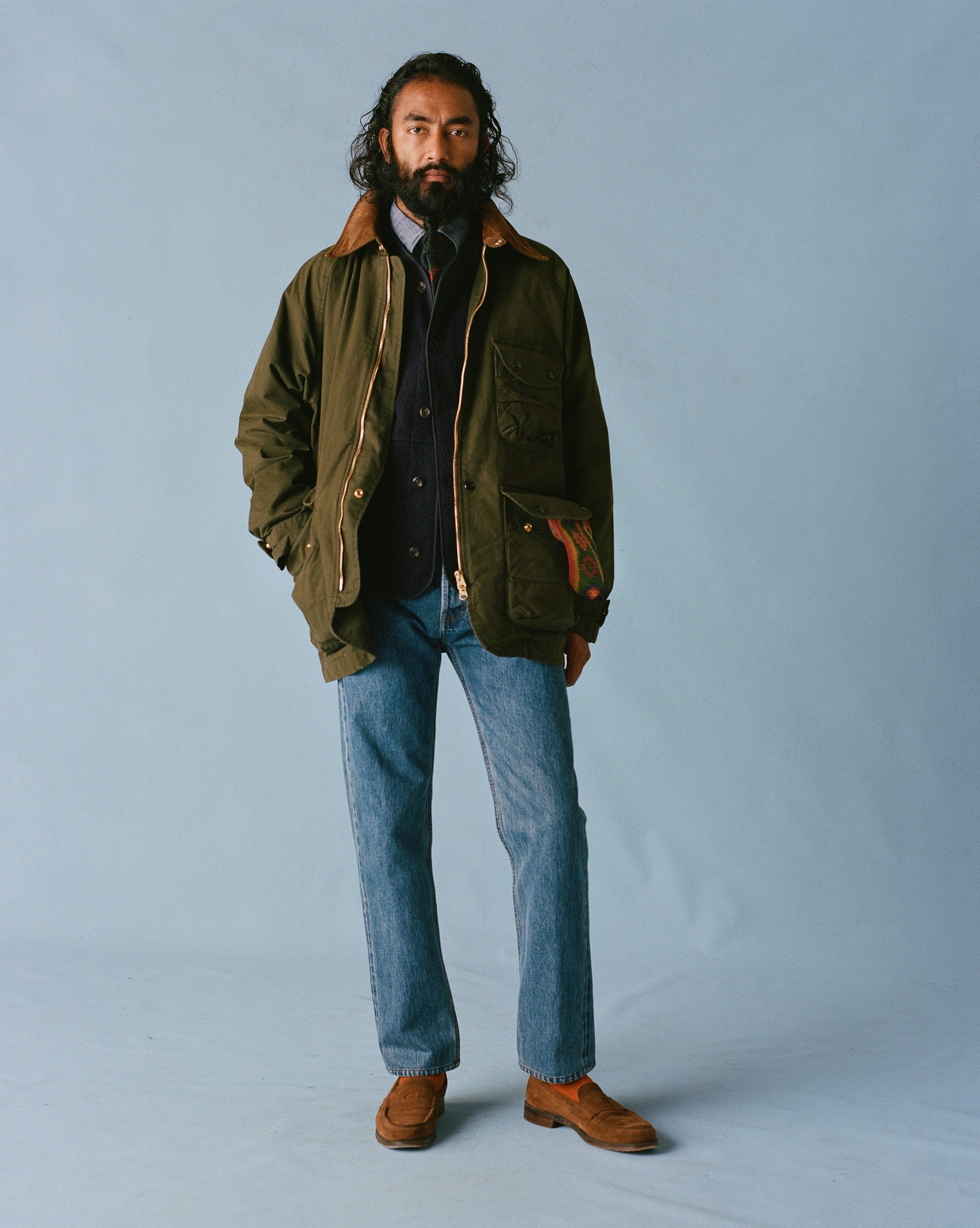 Green Waxed Lightweight Coverall Jacket – Drakes