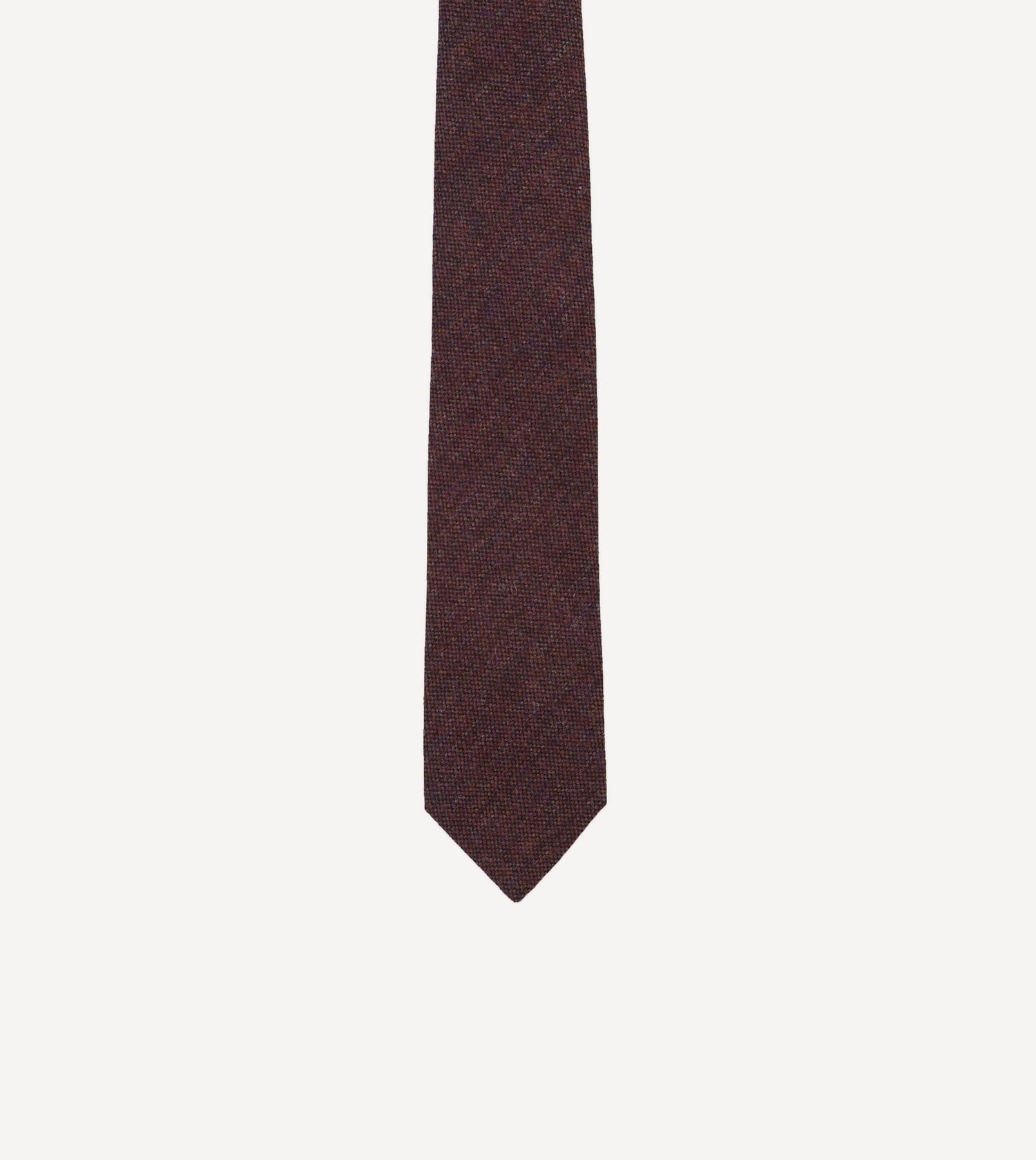 Purple Shetland Wool Tipped Tie