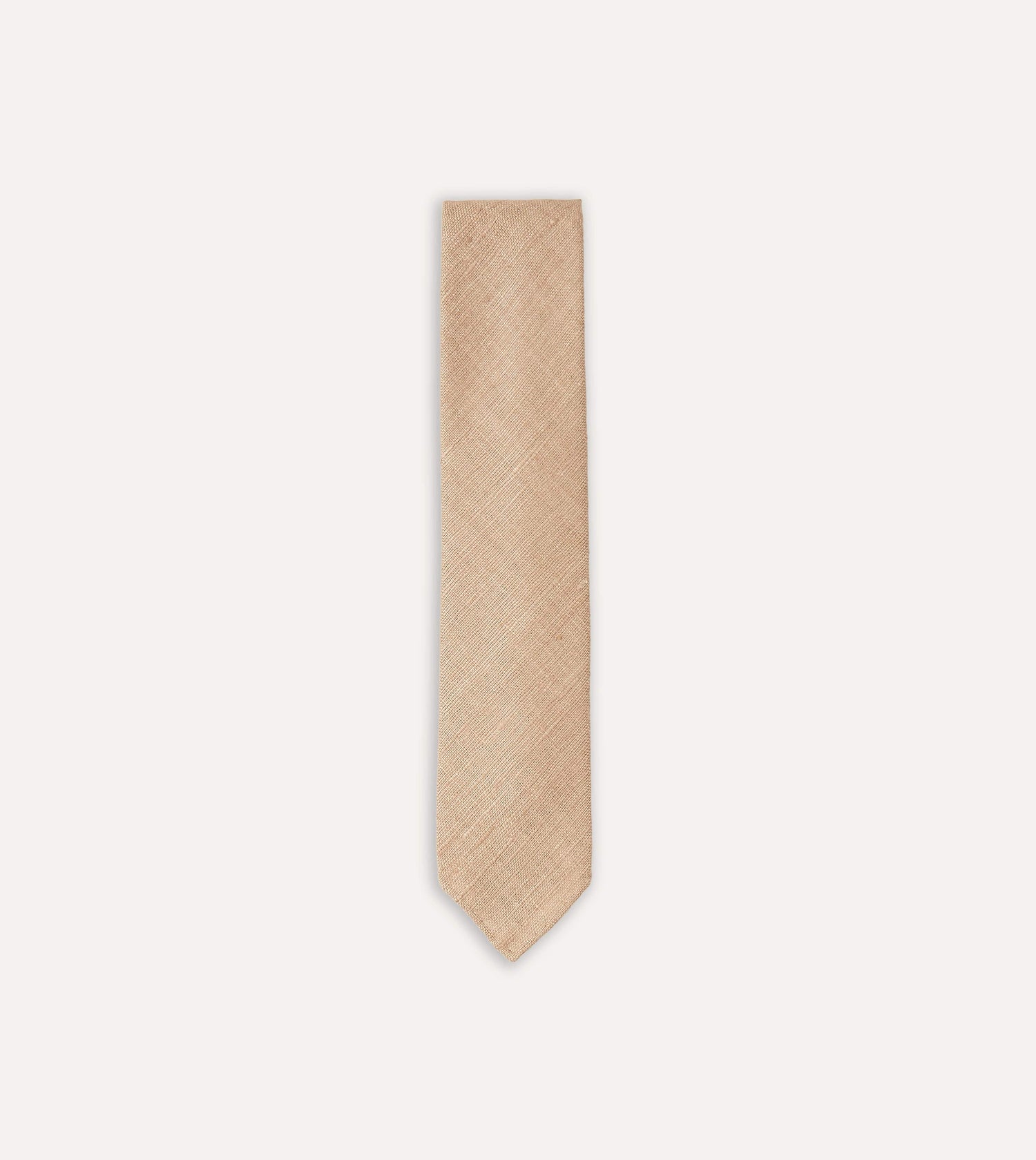 Sand Tussah Hand Rolled Silk Tie