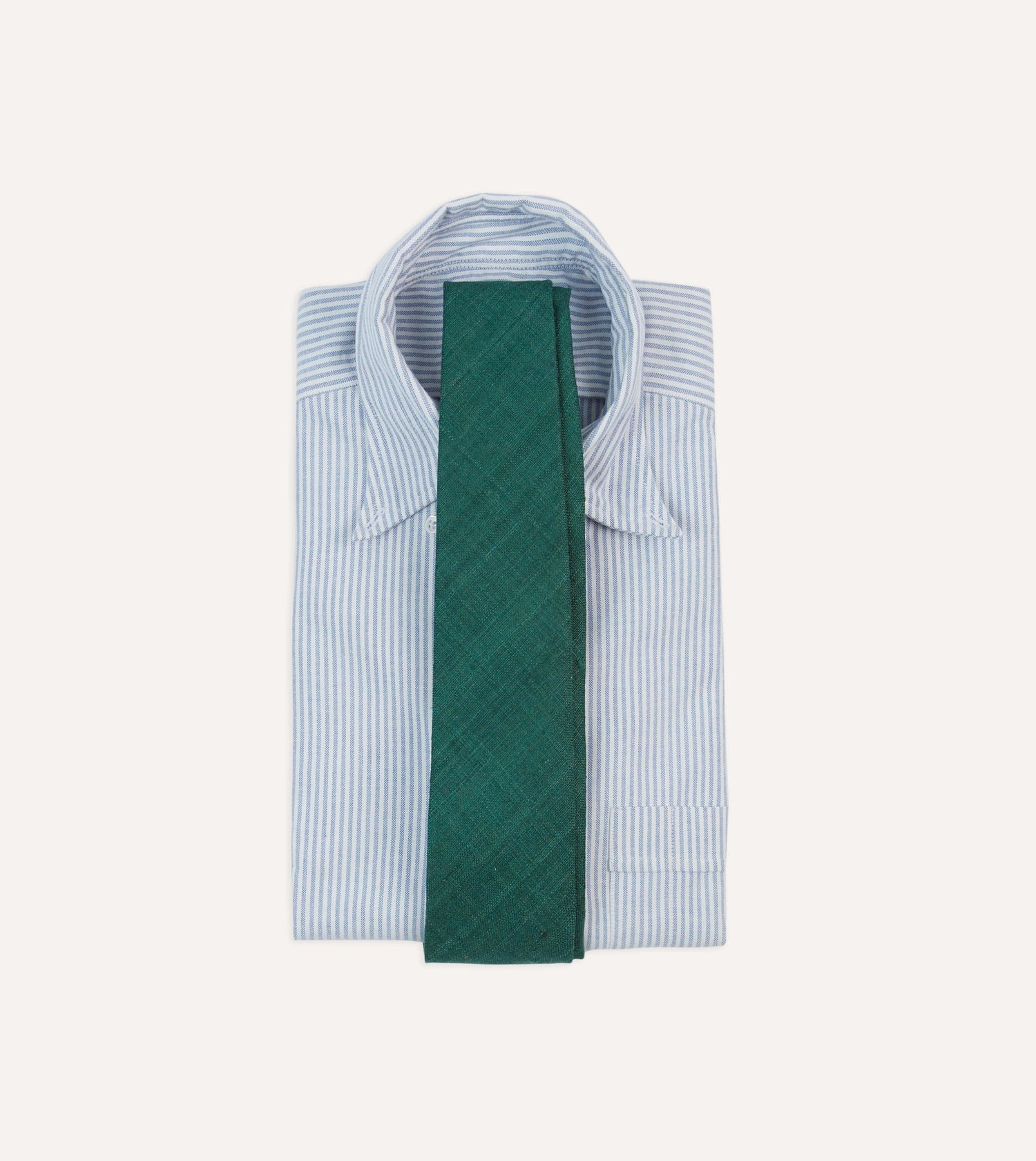 Teal Tussah Hand Rolled Silk Tie