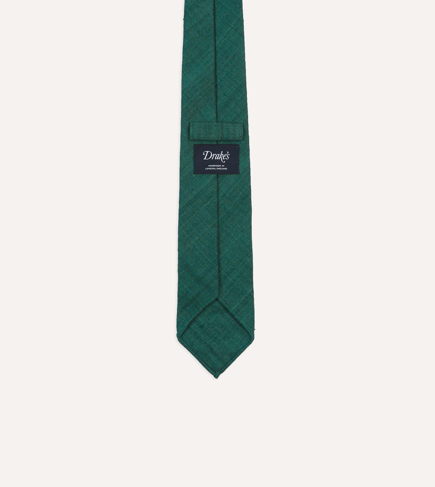 Teal Tussah Hand Rolled Silk Tie