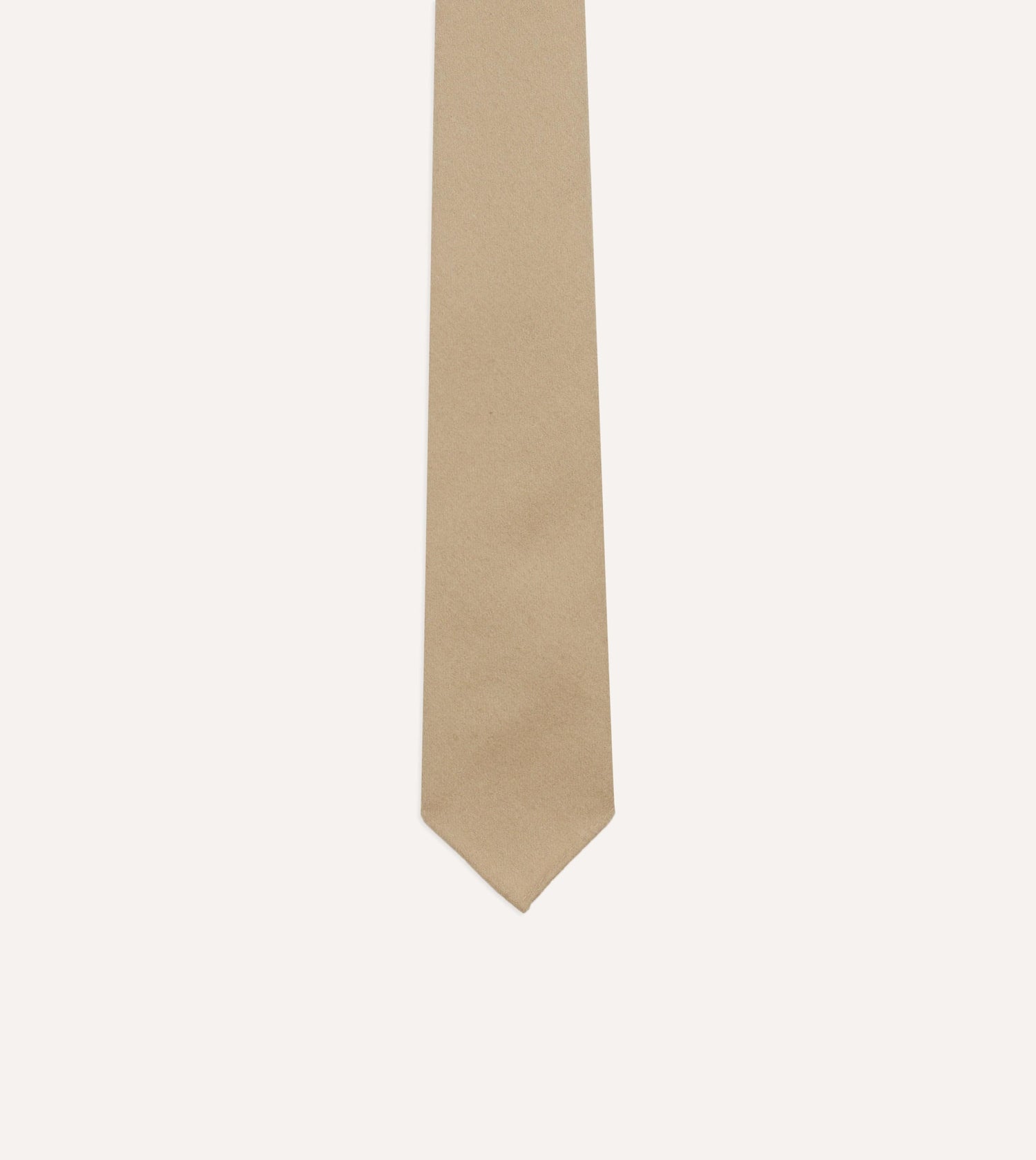 Camel Super Fine Merino Wool Self Tipped Tie