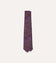 Purple Acanthus Print Silk Self Tipped Tie