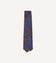 Blue Acanthus Print Silk Self Tipped Tie