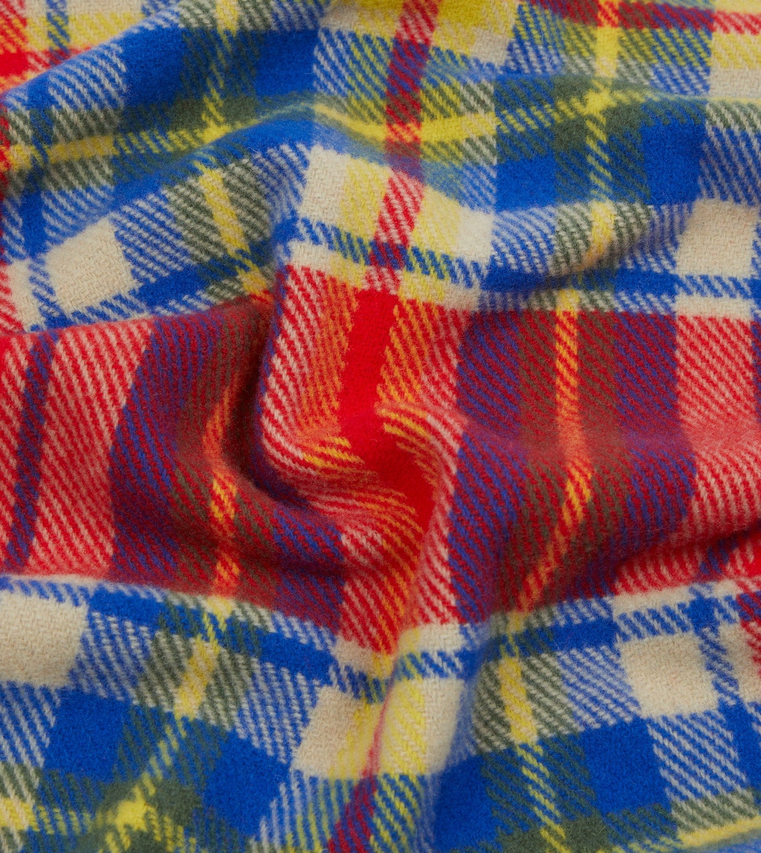 Red Tartan Check Wool Scarf