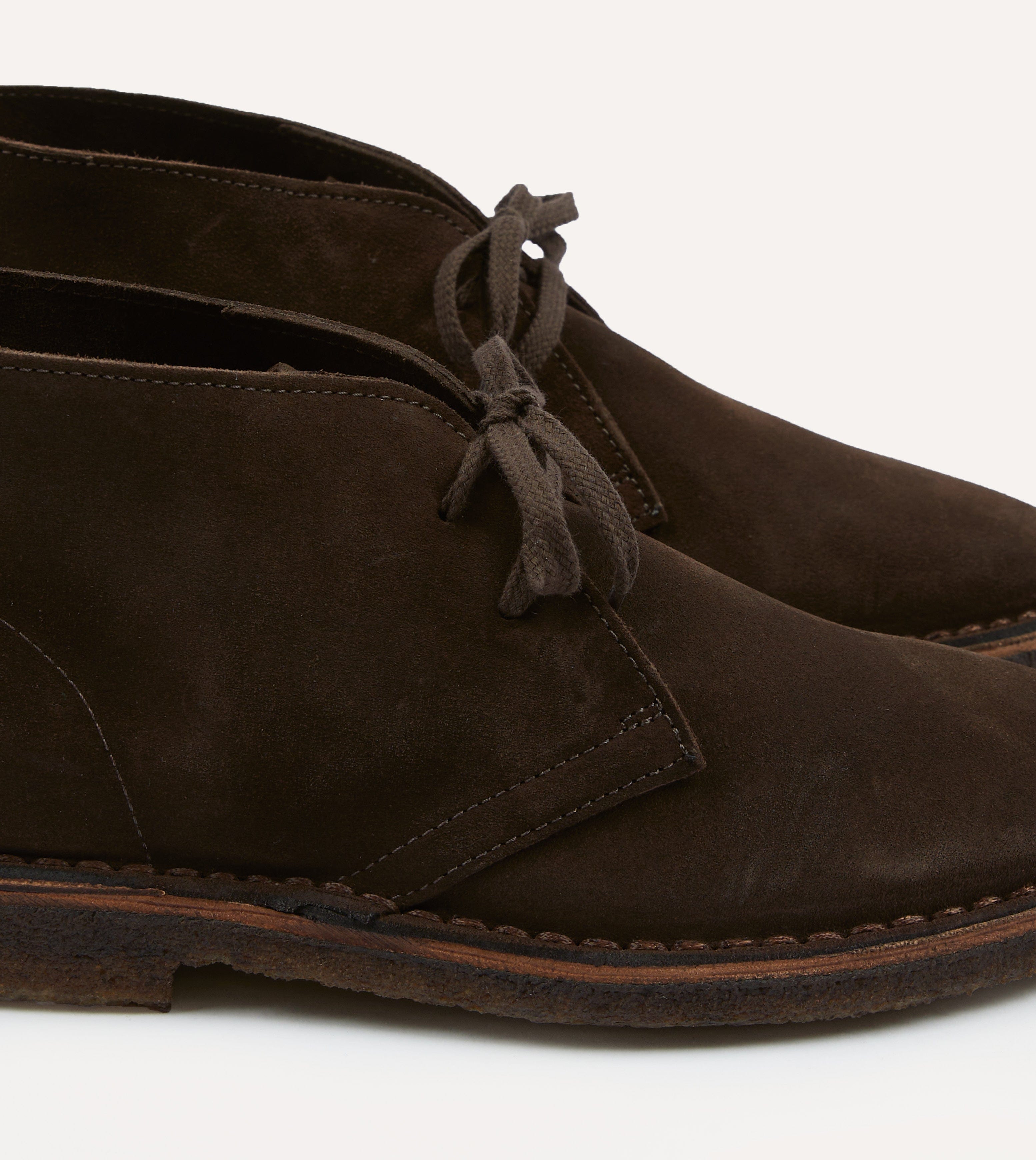 Dark brown suede desert boots best sale