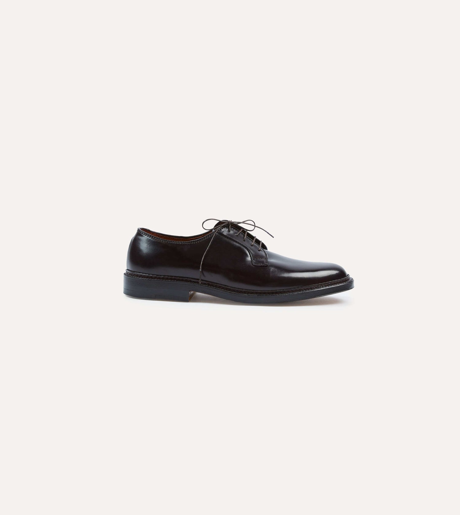 Alden Black Cordovan Plain Toe Blucher