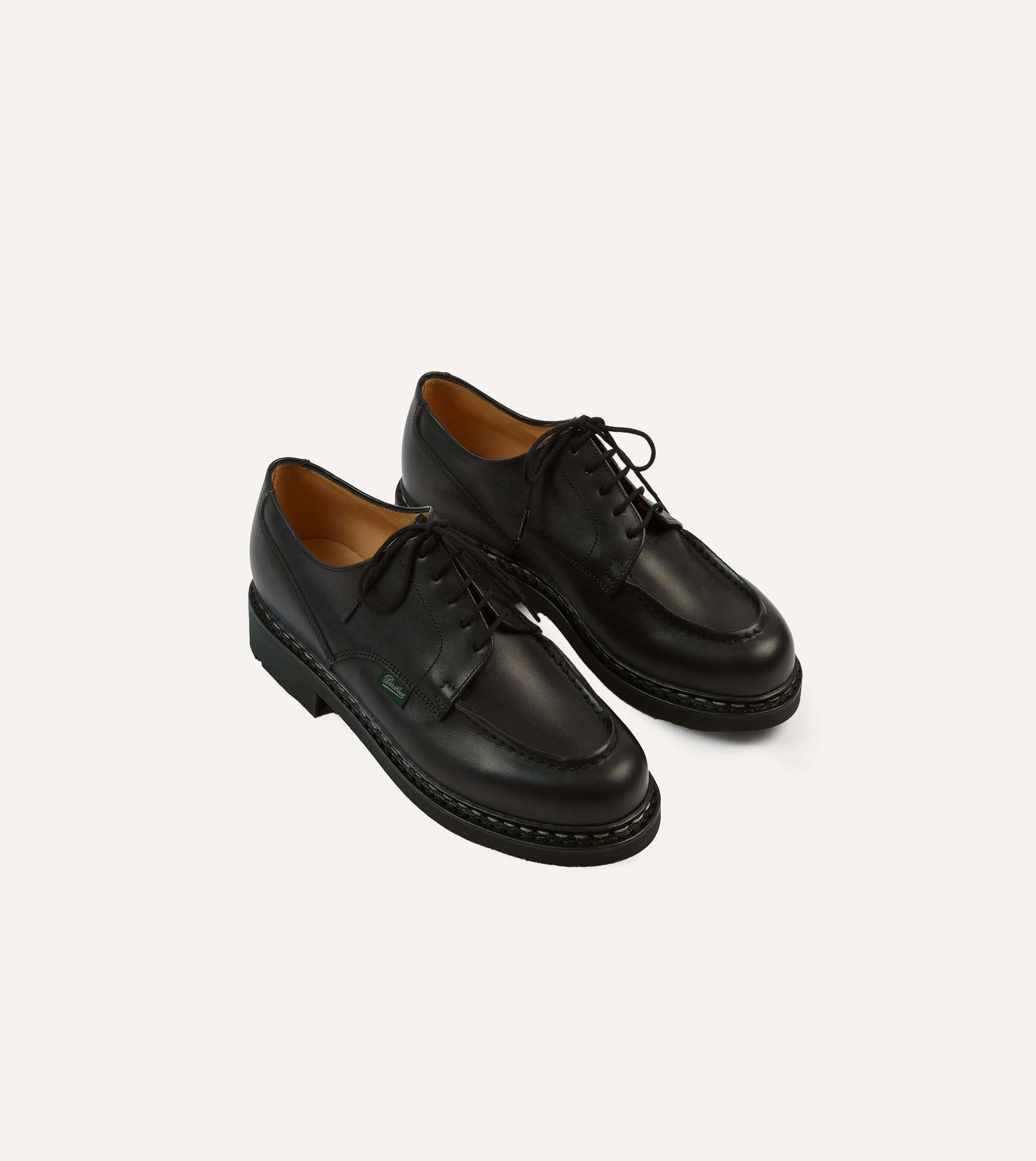 Paraboot Chambord Black Leather Derby Shoe