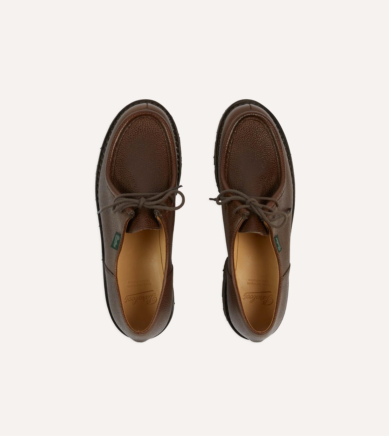 Paraboot Michael Brown Pebble Grain Leather Derby Shoe