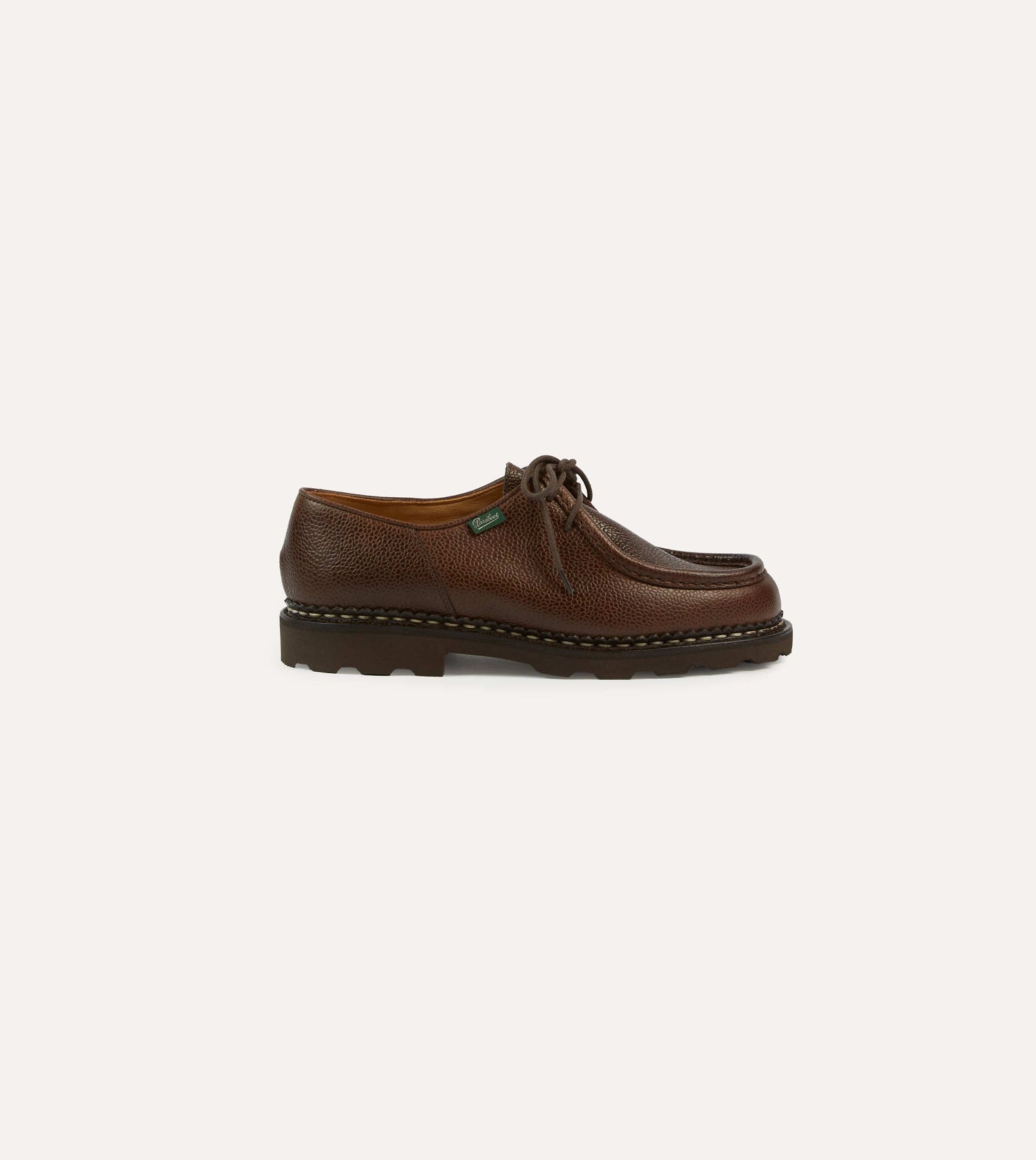 Paraboot Michael Brown Pebble Grain Leather Derby Shoe