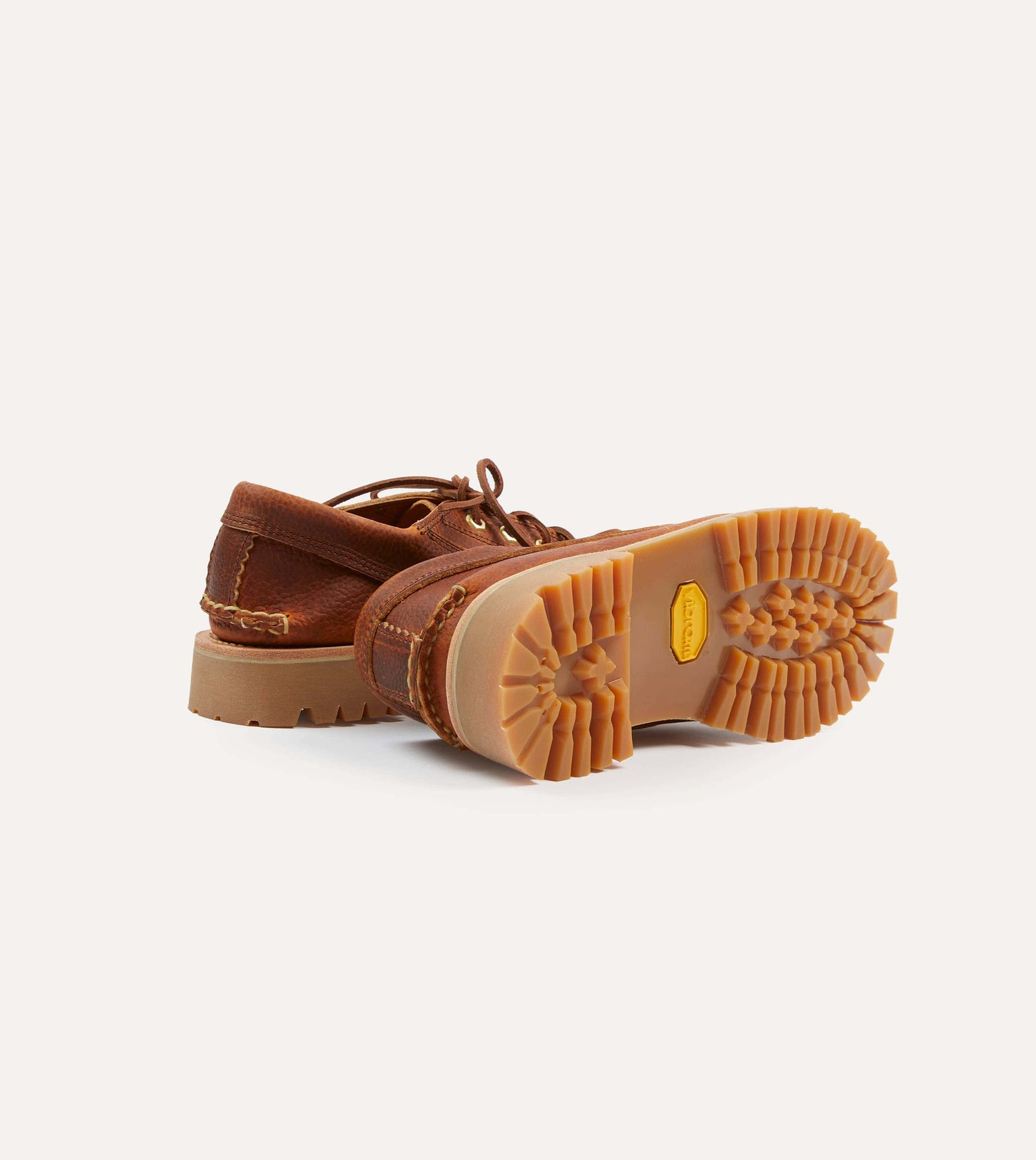 Yuketen Brown Leather Angler Moc Shoe