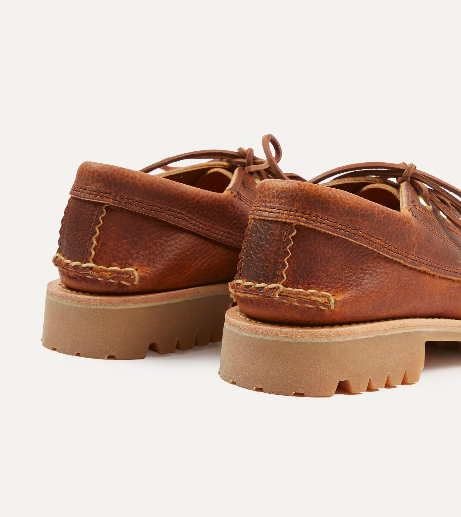 Yuketen Brown Leather Angler Moc Shoe