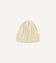 Ecru Wool Cable Knit Cap