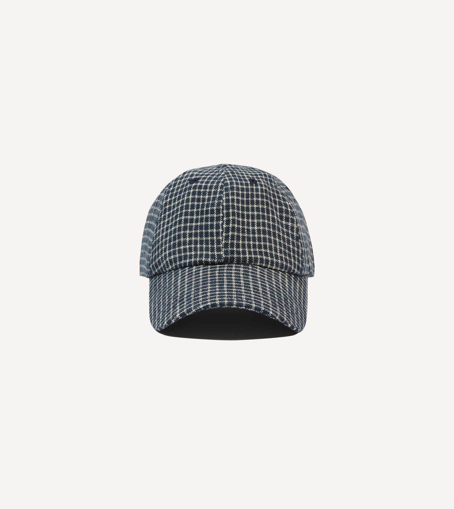 St. JOHN by Drake's Navy Checked Baseball Cap