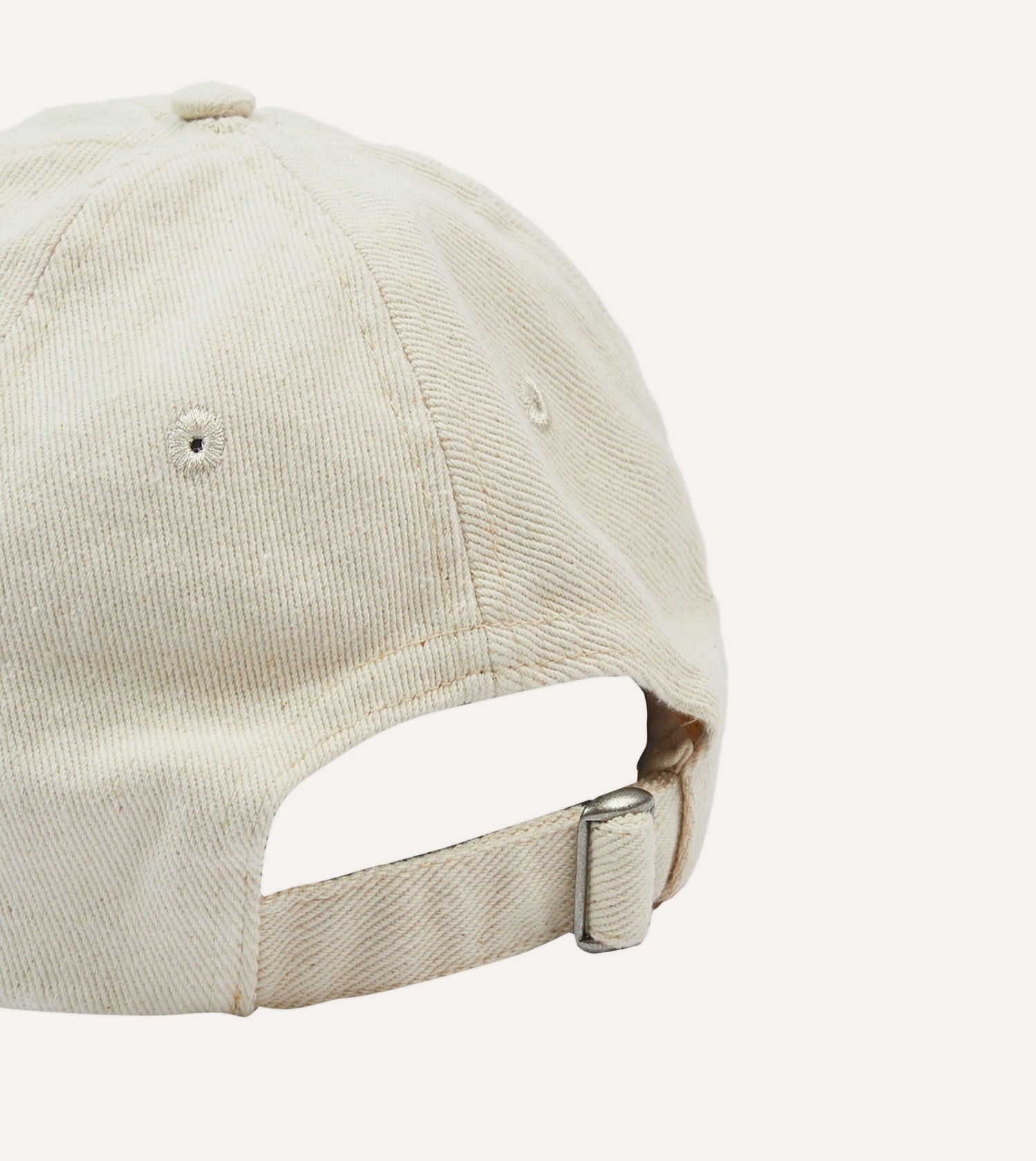 Ecru Snail Cotton Twill Baseball Cap