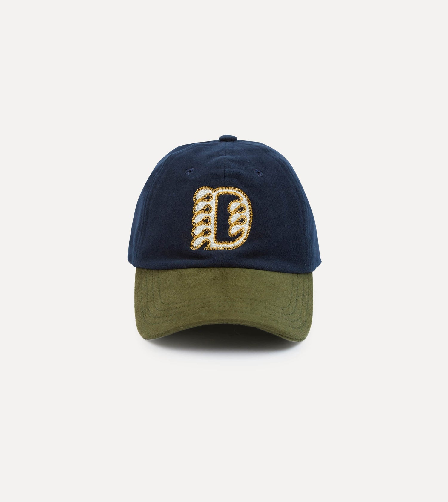 Navy and Olive Moleskin Baseball Cap