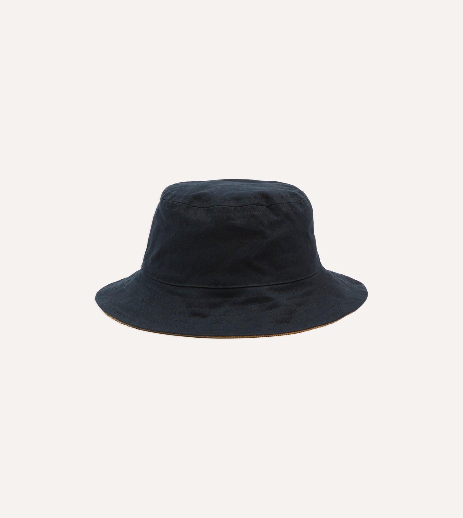 Drake's by A. Levine Black Waxed Cotton Bucket Hat