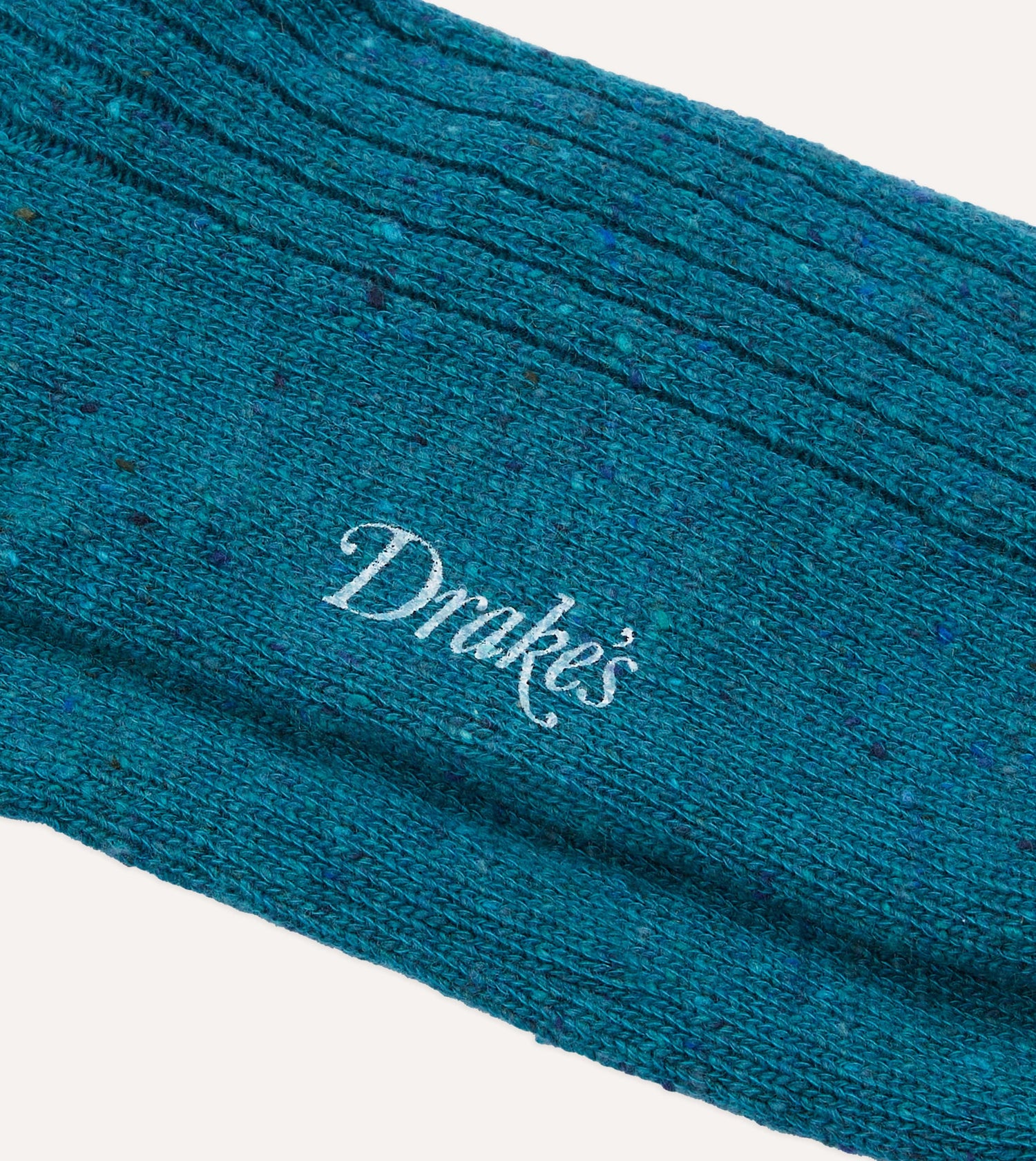 Blue Striped Donegal Wool Socks