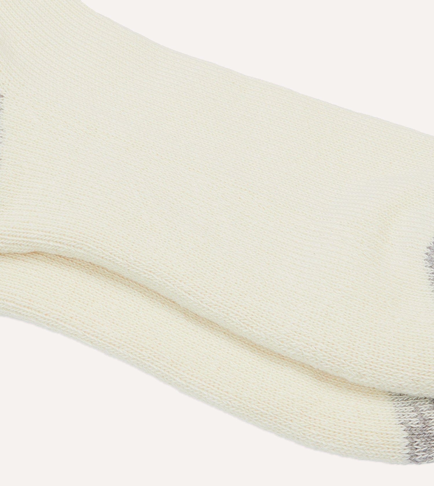 RoToTo Green and Grey Cotton Crew Socks