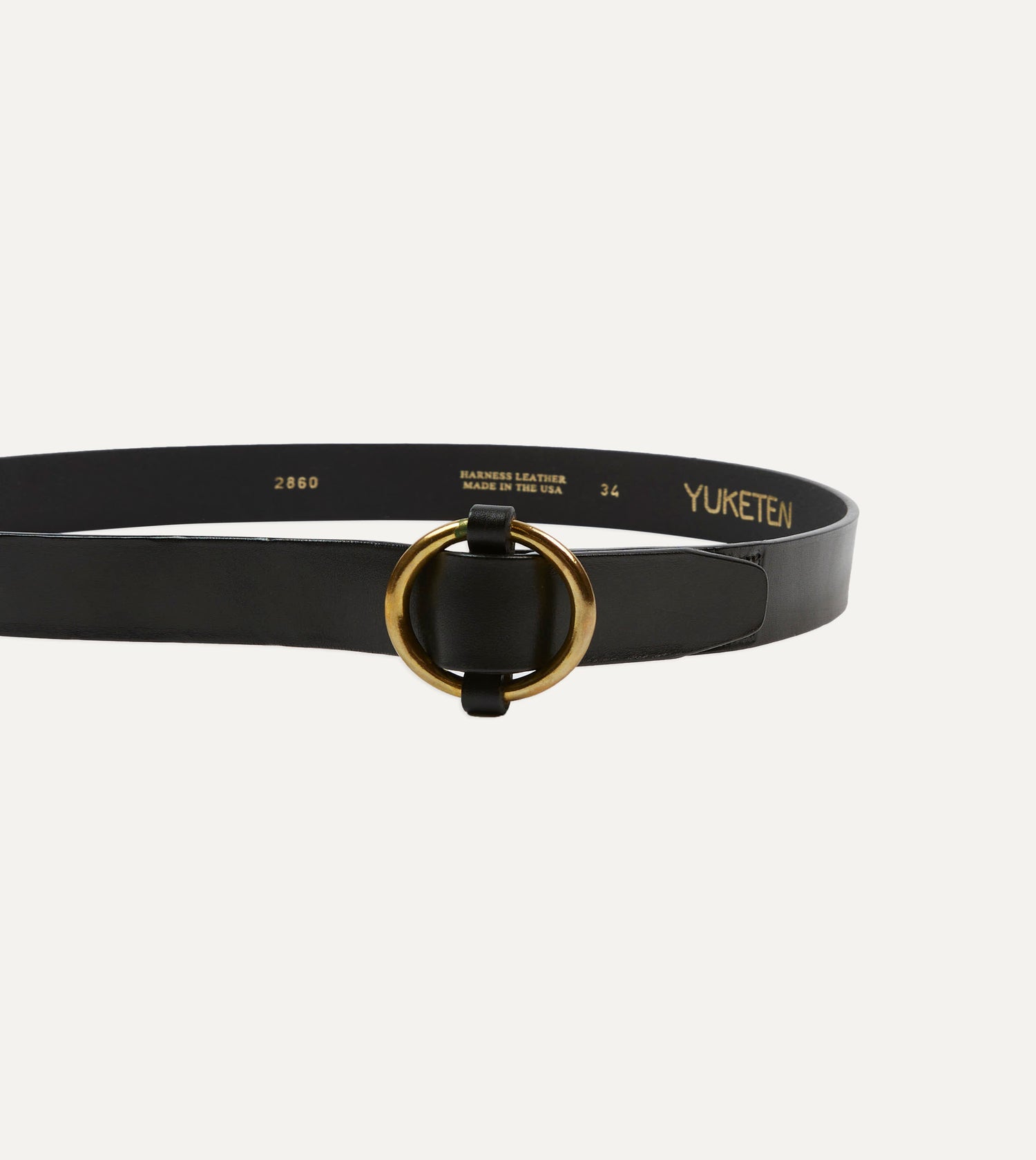 Yuketen Black Ring Leather Belt