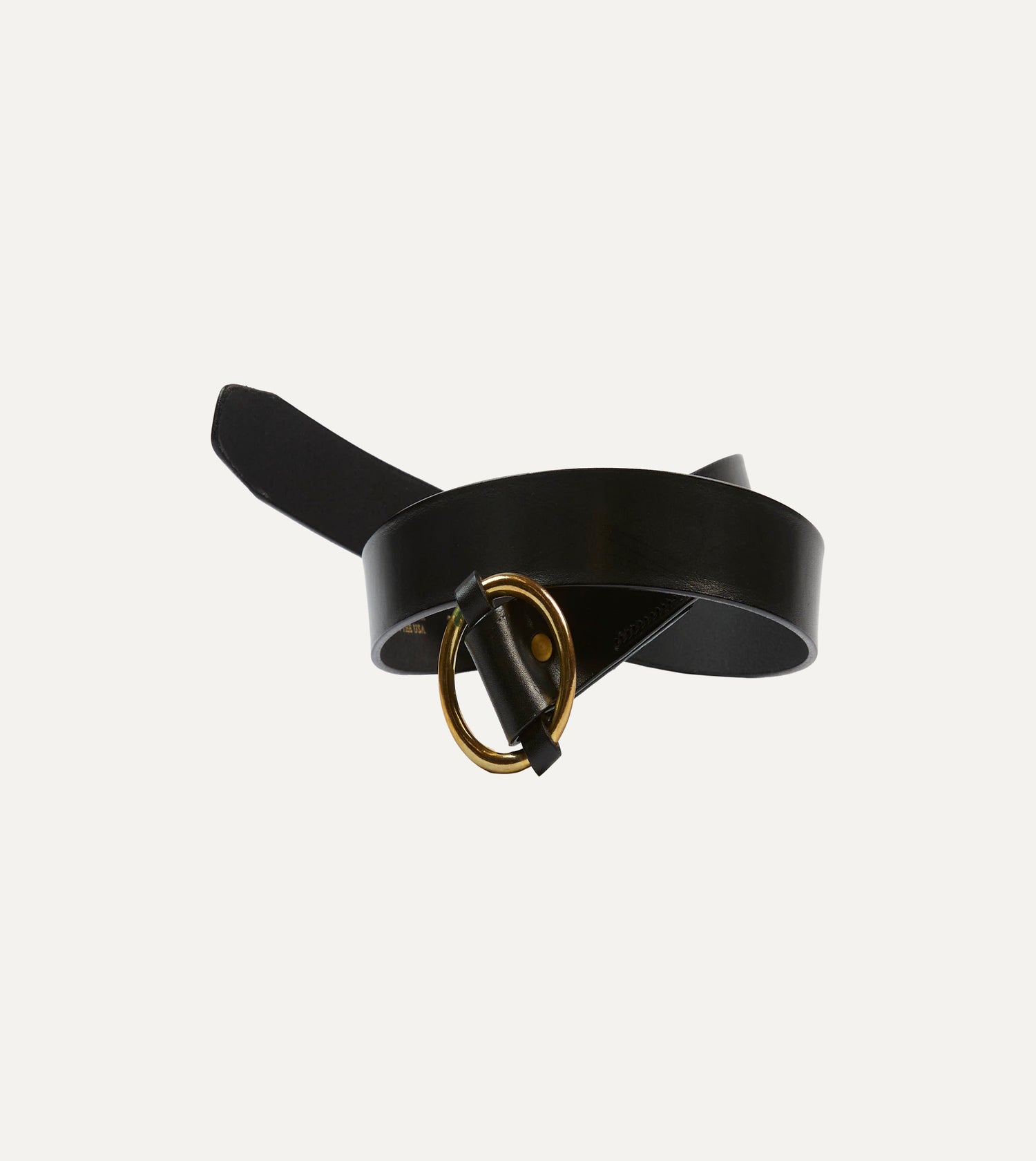 Yuketen Black Ring Leather Belt