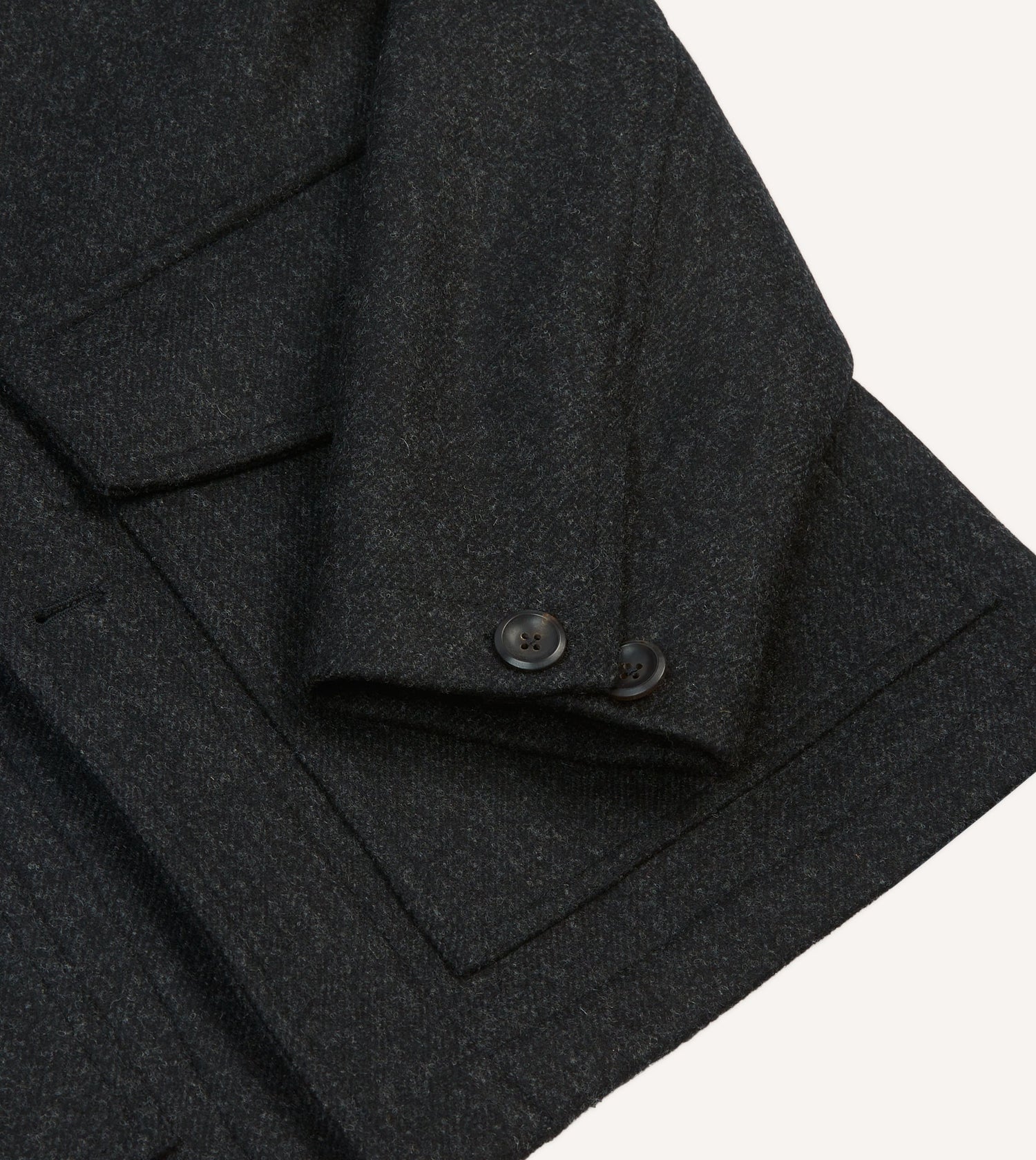 Drake's by A. Levine Charcoal Wool Mackinaw Jacket