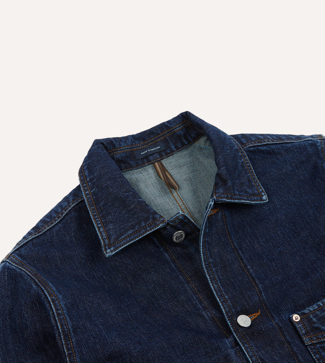 Stone Wash Selvedge Denim Five-Pocket Chore Jacket – Drakes