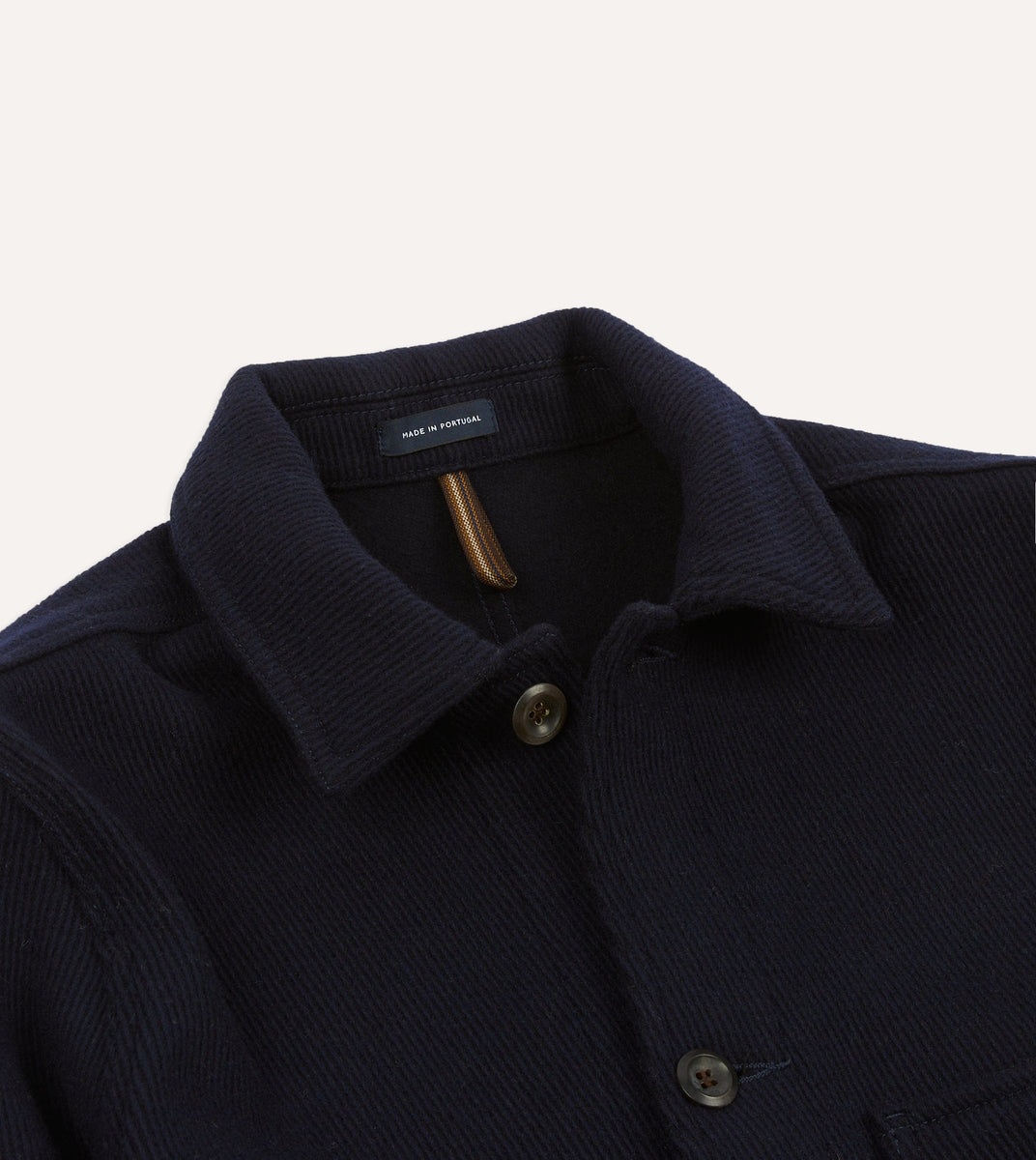 Navy Wool Five-Pocket Chore Jacket – Drakes