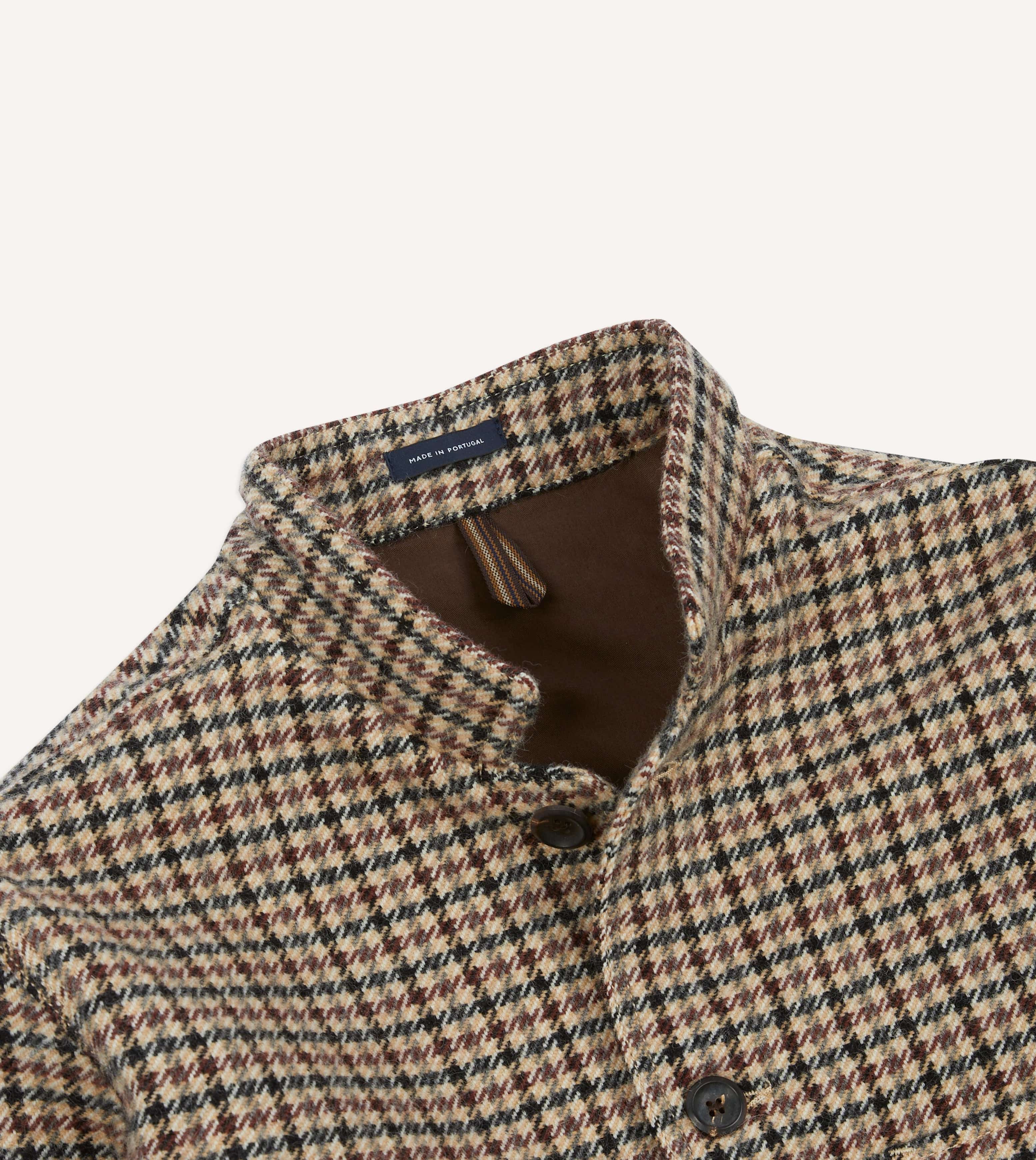 Shepherd Check Tweed Five-Pocket Artist Chore Jacket – Drakes