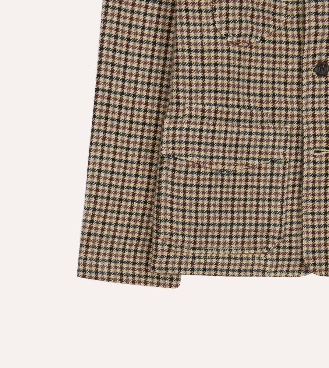 Shepherd Check Tweed Five-Pocket Artist Chore Jacket – Drakes