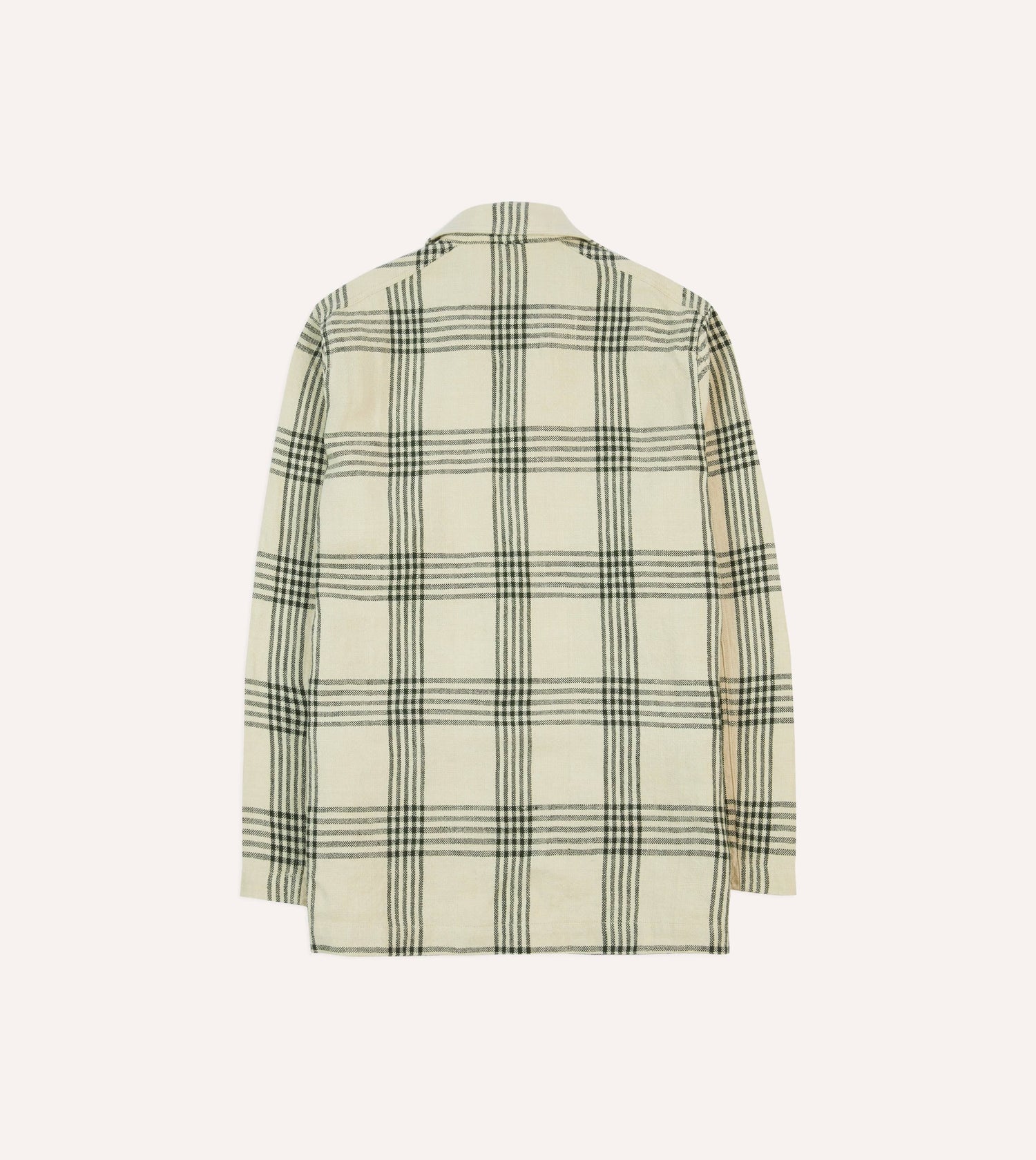 St. JOHN by Drake's Green Check Linen Five-Pocket Chore Jacket