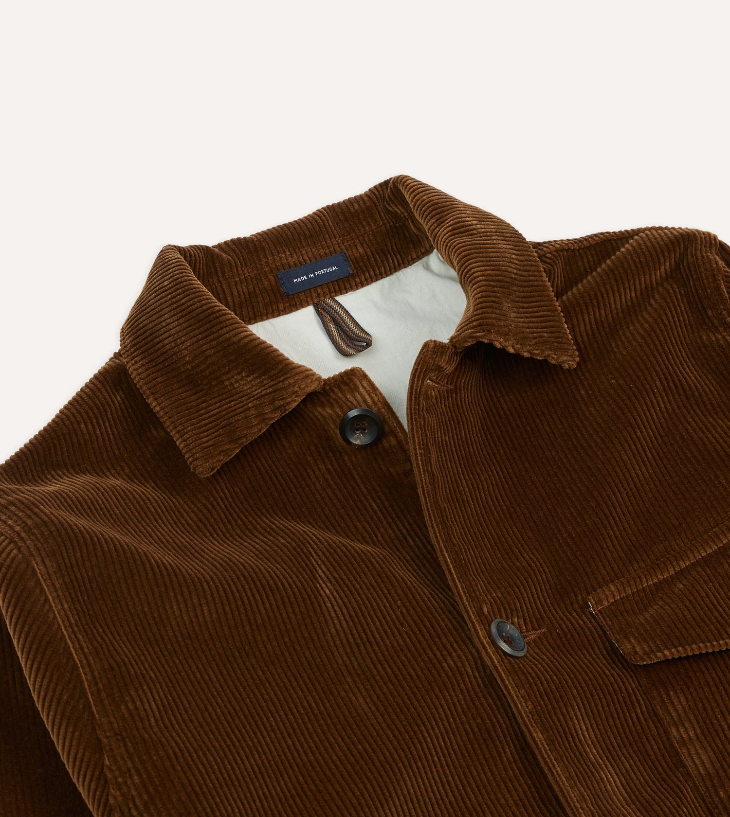 Tan Corduroy Three-Pocket Field Jacket