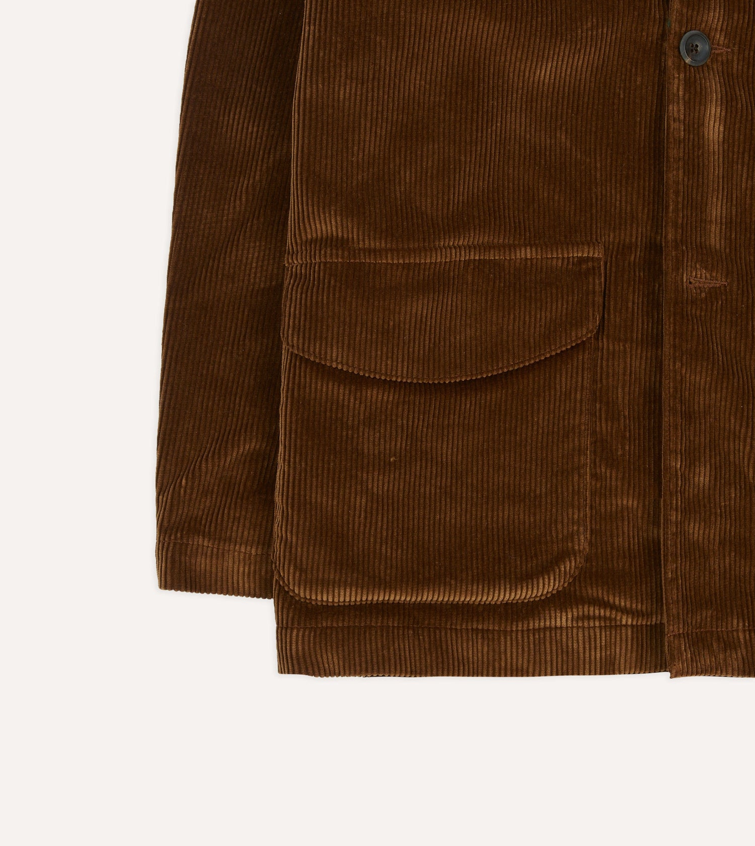 Tan Corduroy Three-Pocket Field Jacket