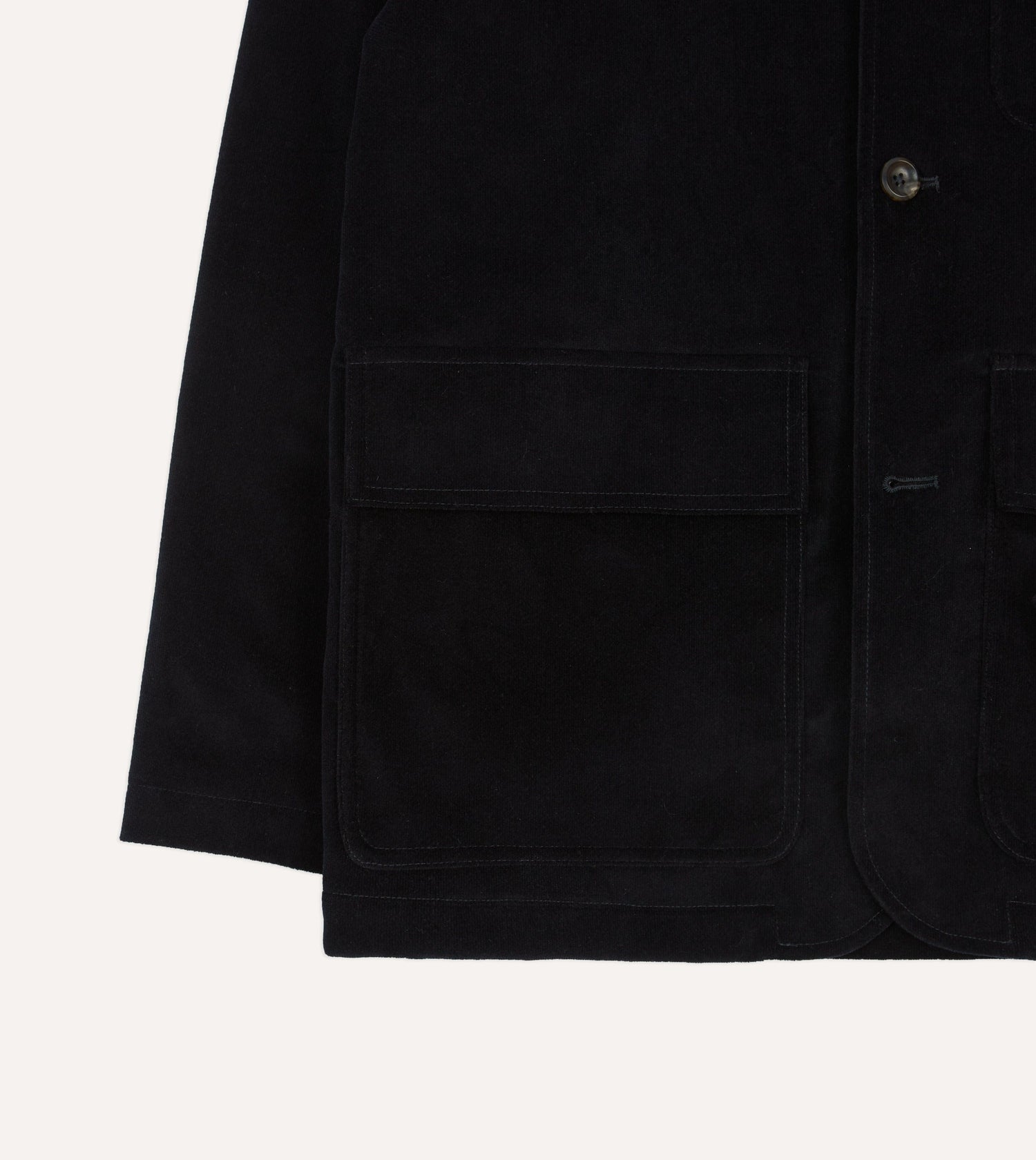 Navy Velvet Three-Pocket Chore Jacket