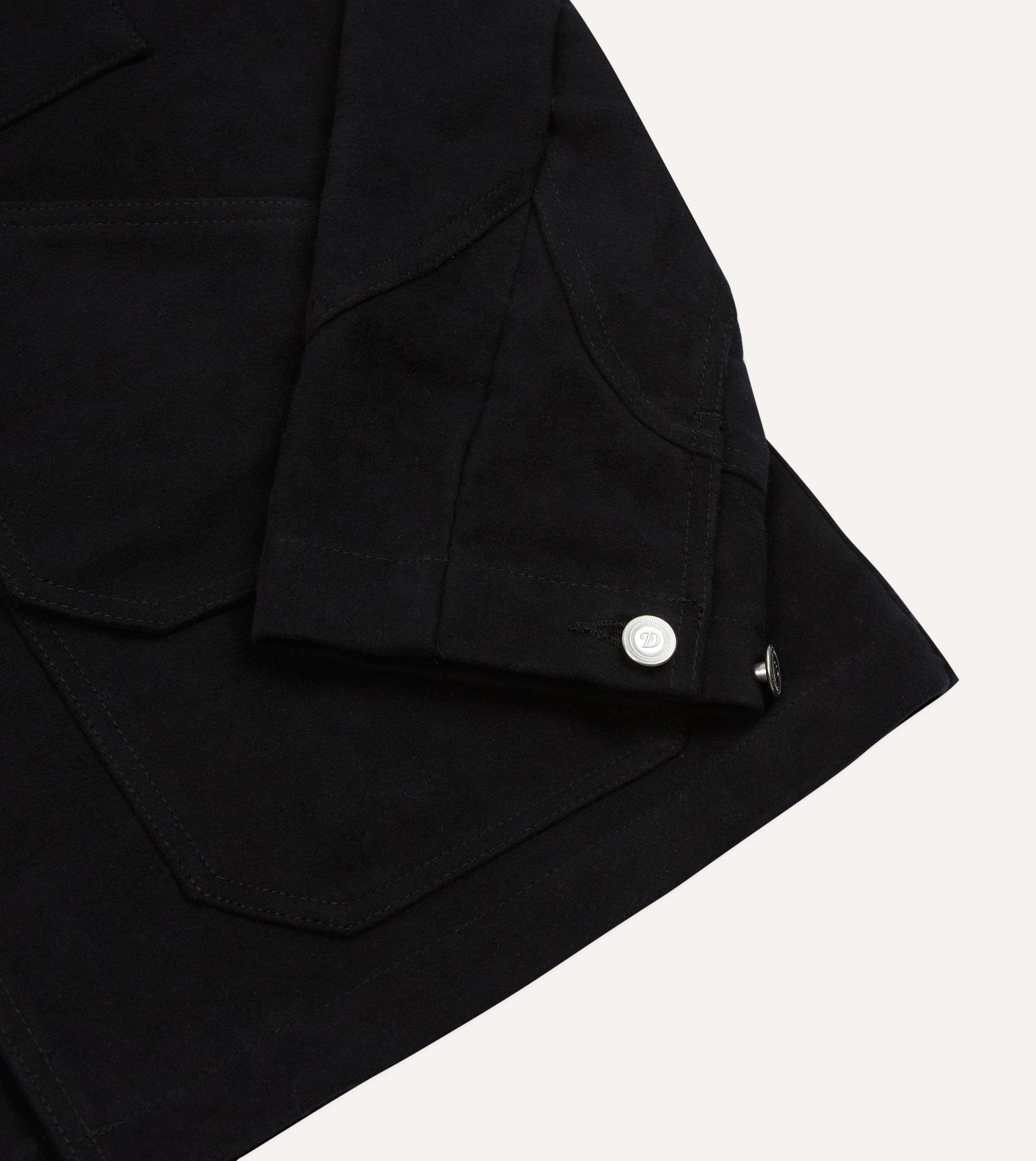 Dark Navy Moleskin Utility Jacket