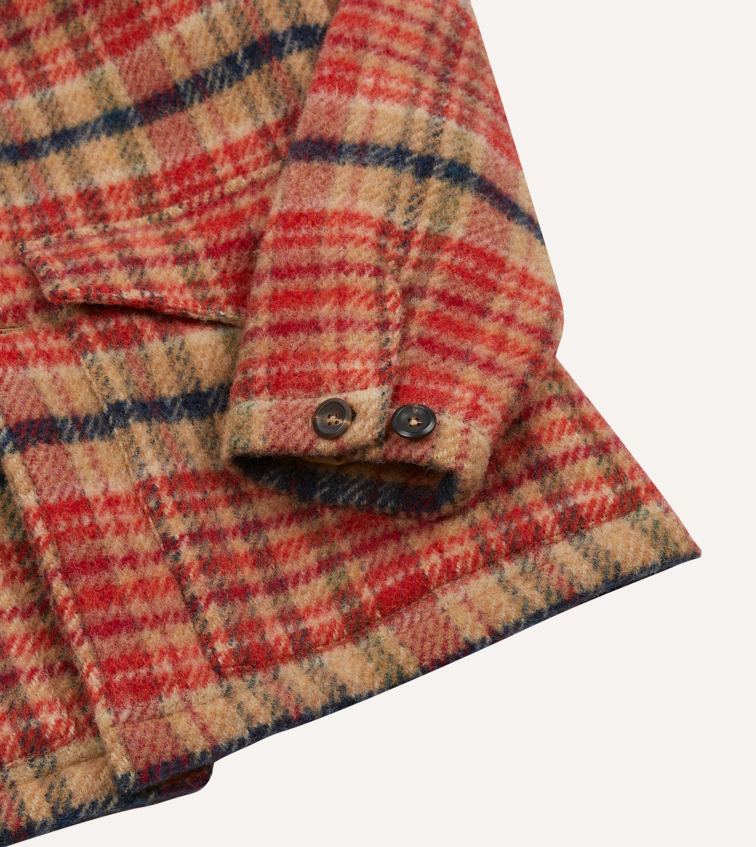 Red Check Wool Donkey Chore Jacket