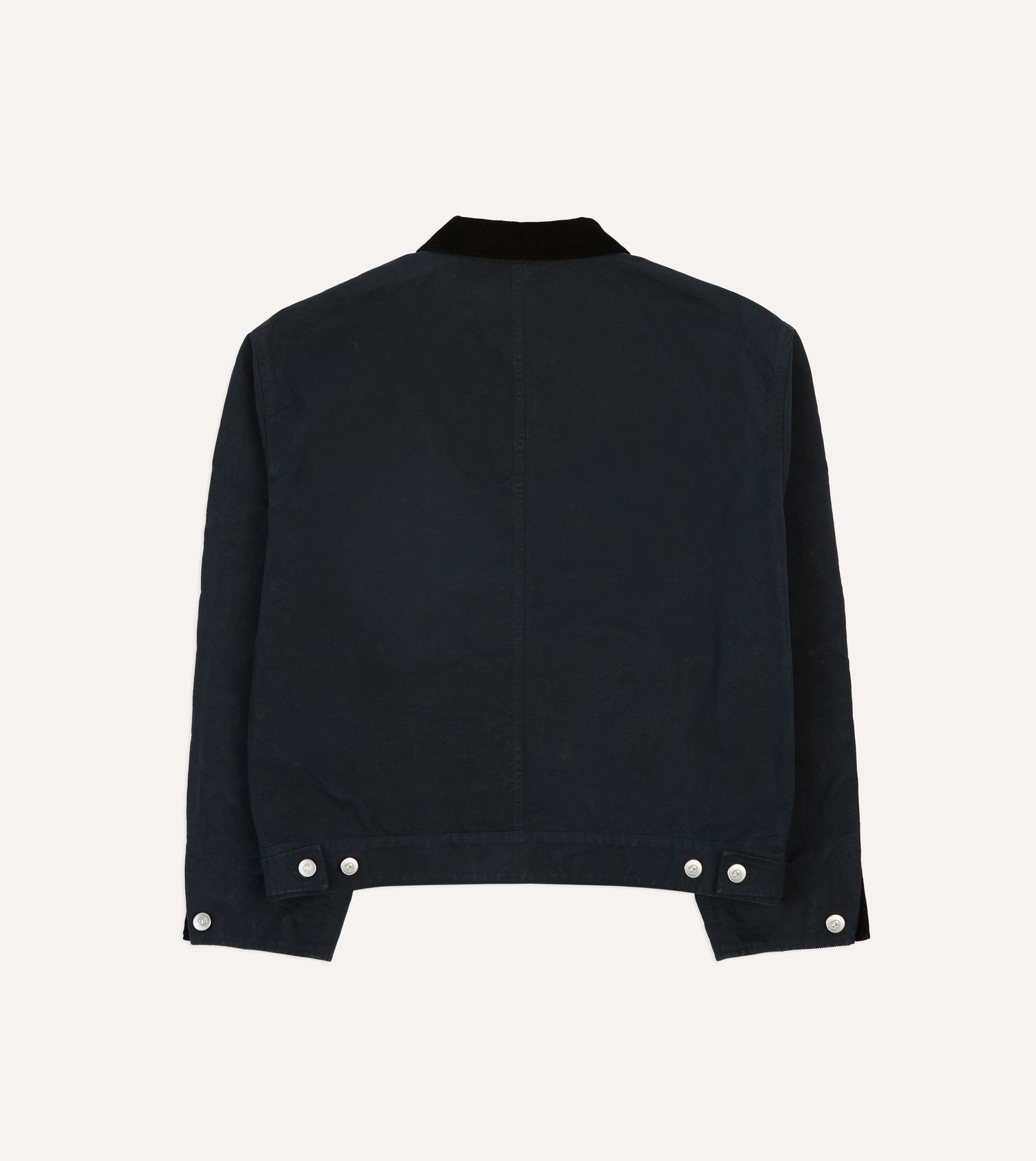 Drake's by A. Levine Navy Waxed Cotton Trucker Jacket