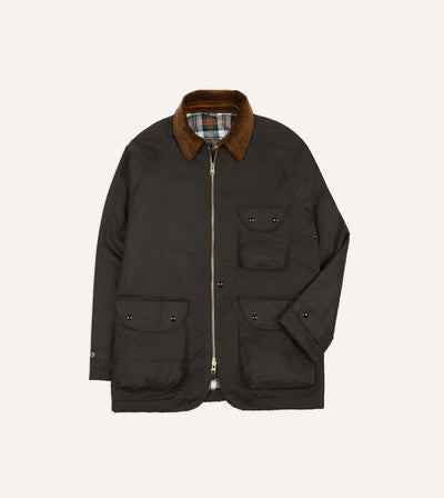 Brown Waxed Coverall Jacket – Drakes