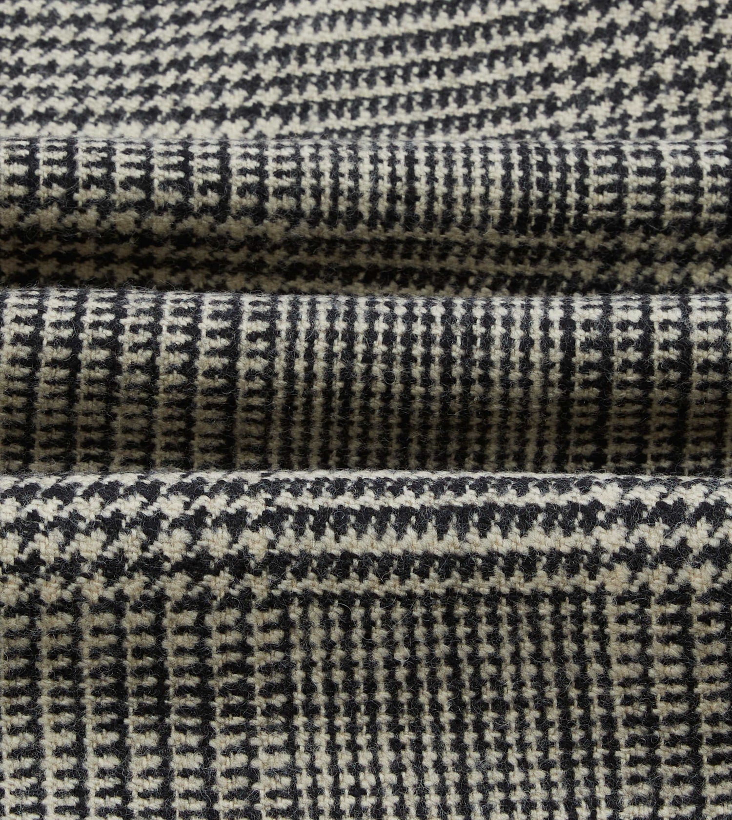 Grey Prince of Wales Check Wool Raglan Coat