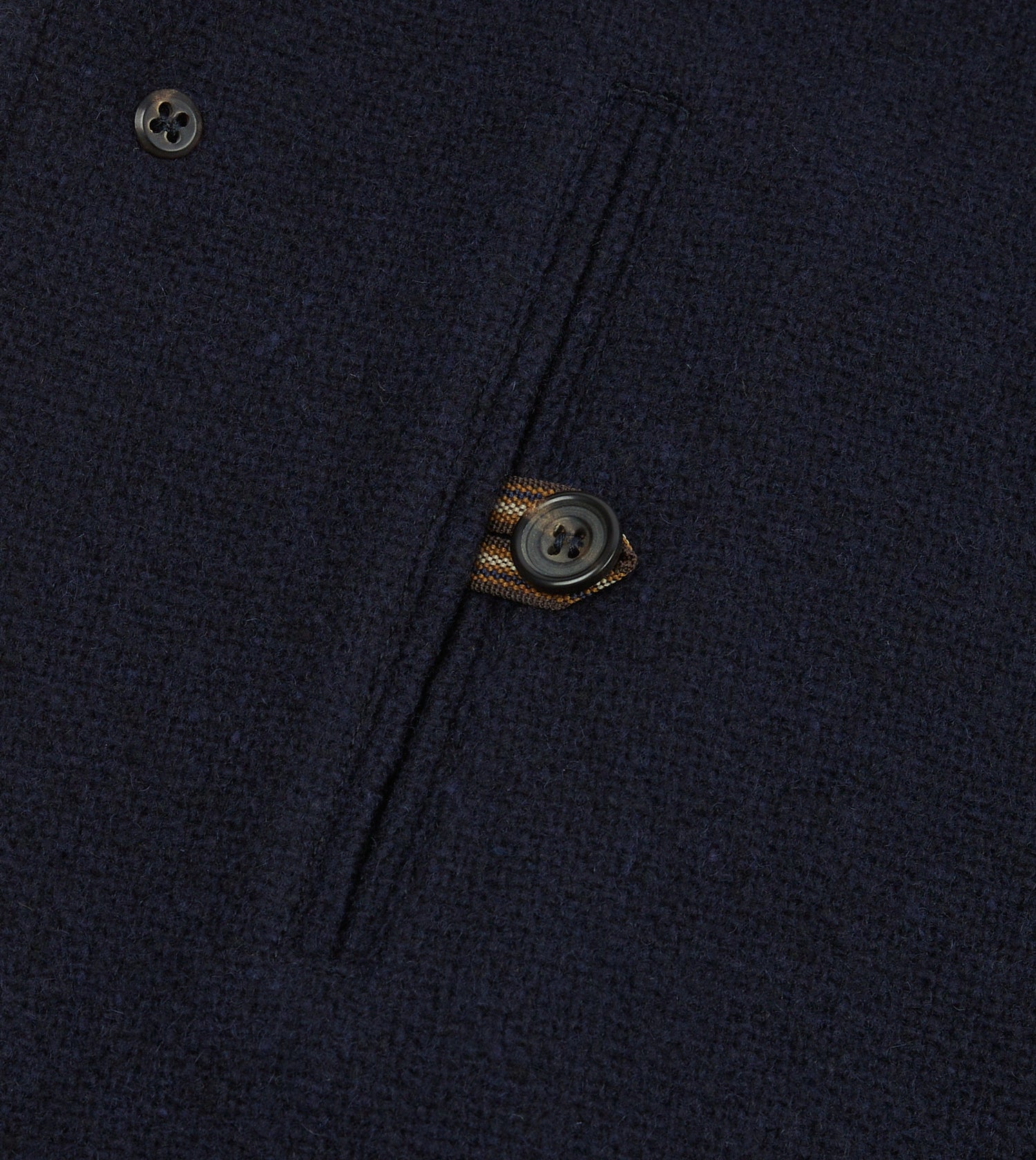 Navy Wool Raglan Coat