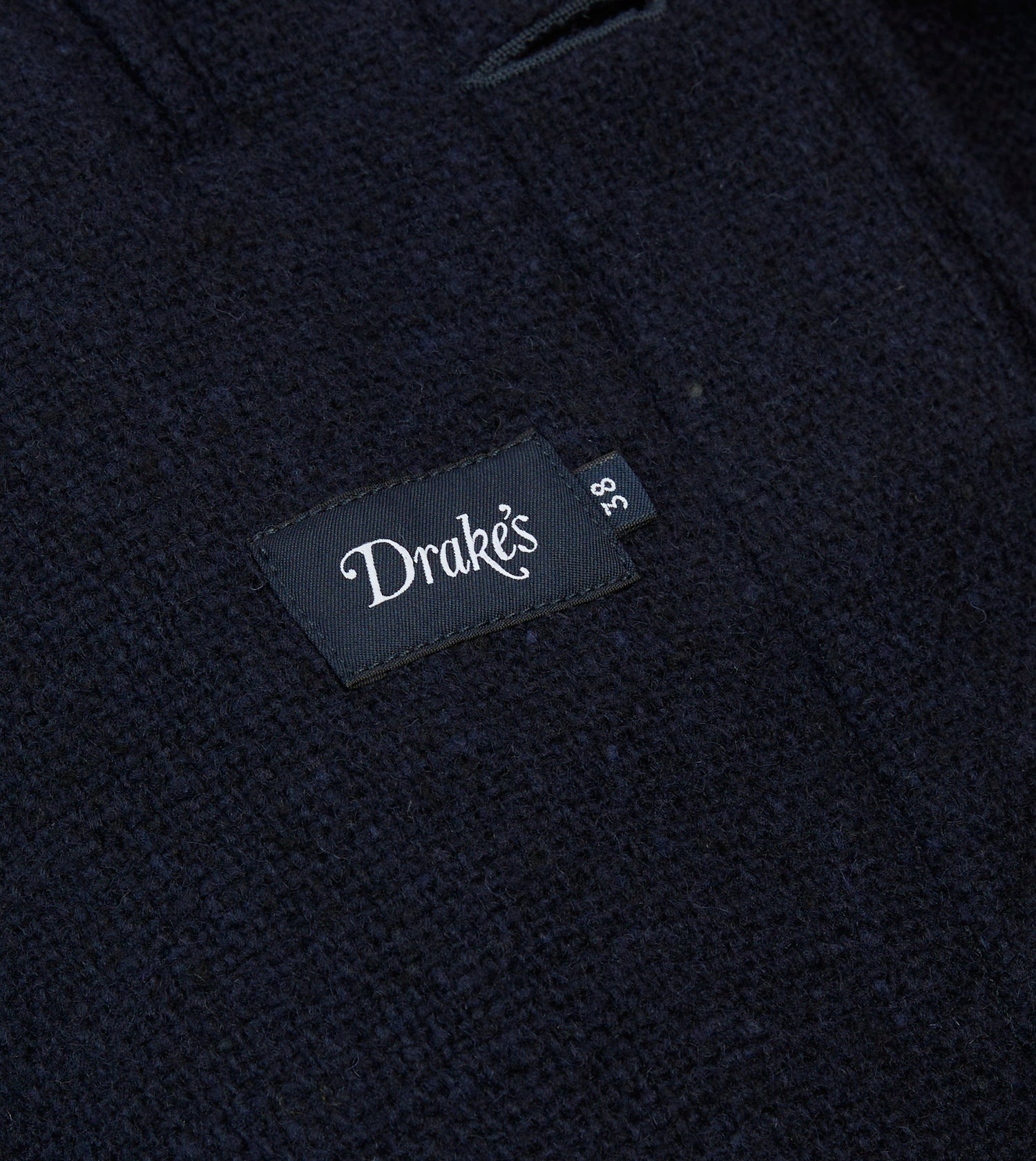 Navy Donegal Wool Raglan Coat