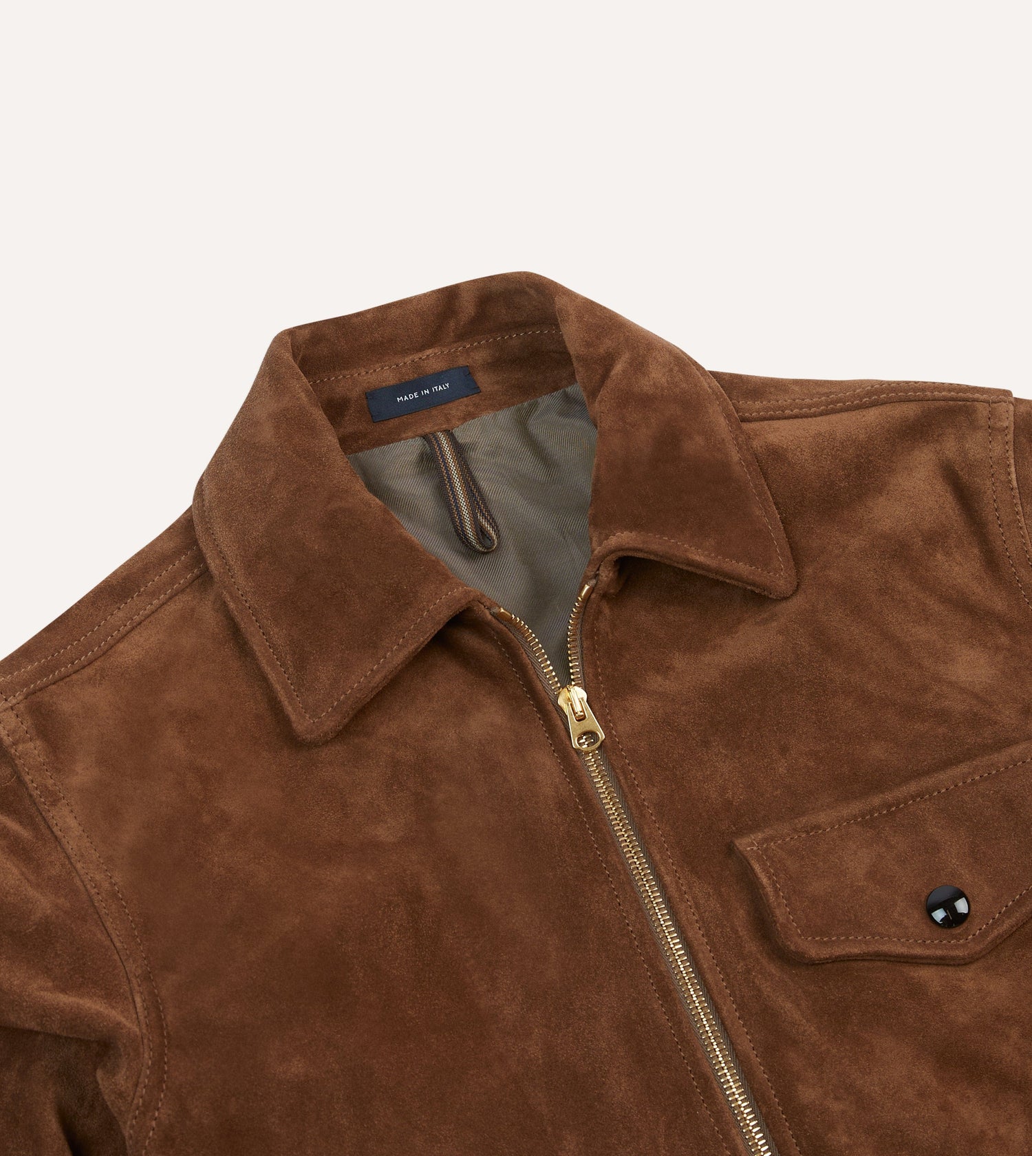 Tobacco Heavyweight Suede A-2 Bomber Jacket