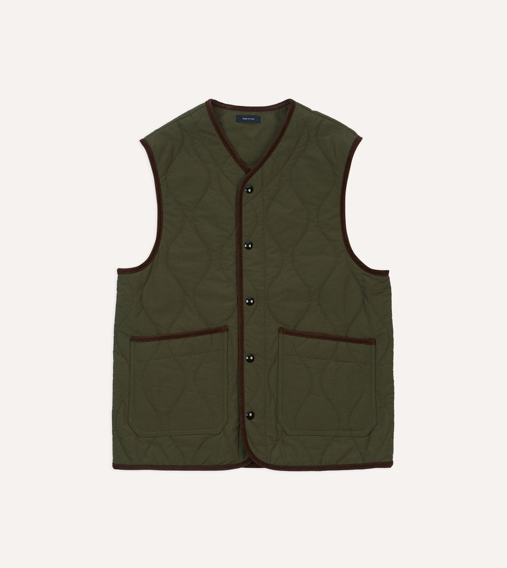 Olive deals quilted vest