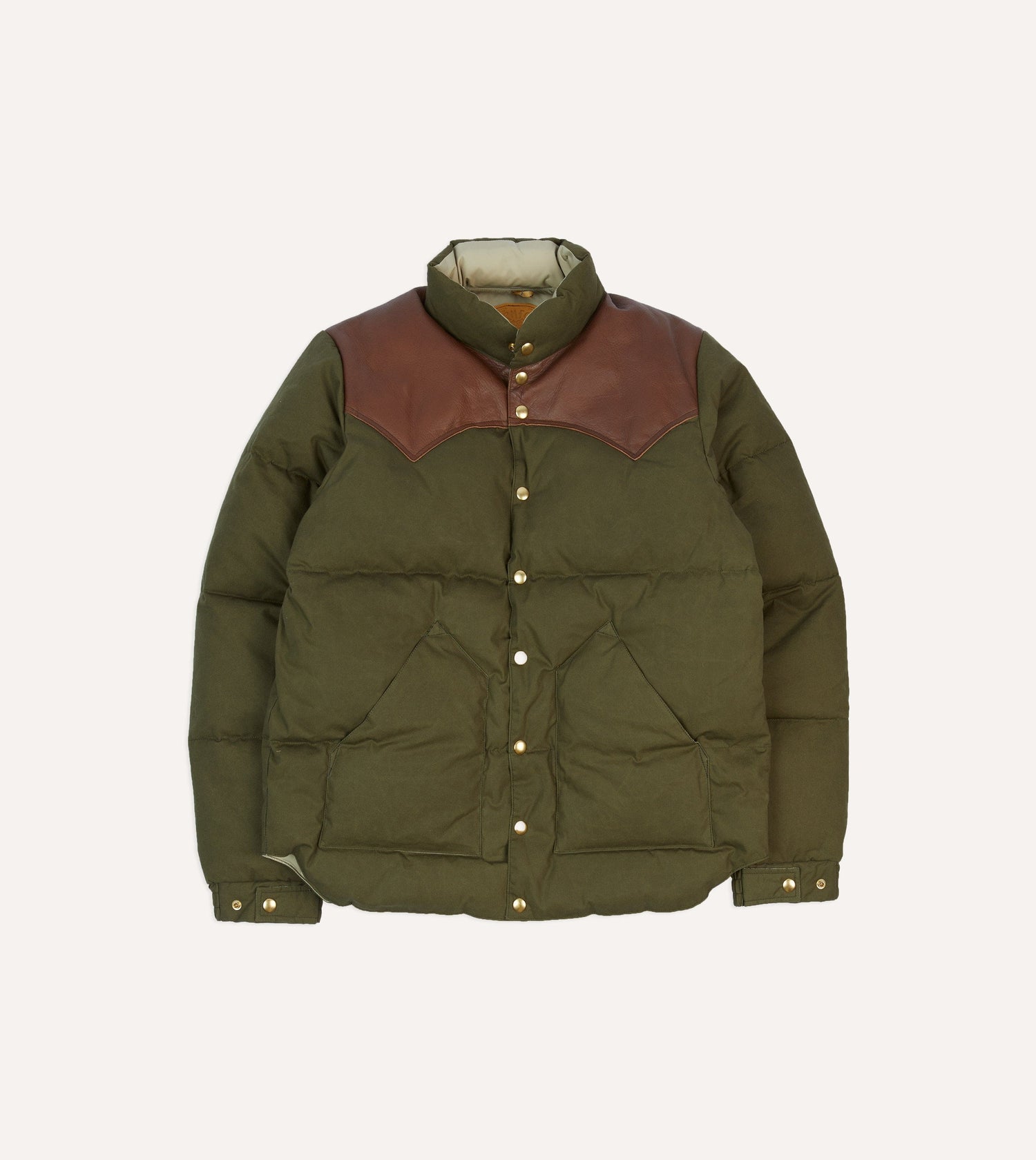 Rocky Mountain Featherbed for Drake's Olive Waxed Cotton Christy Down Jacket