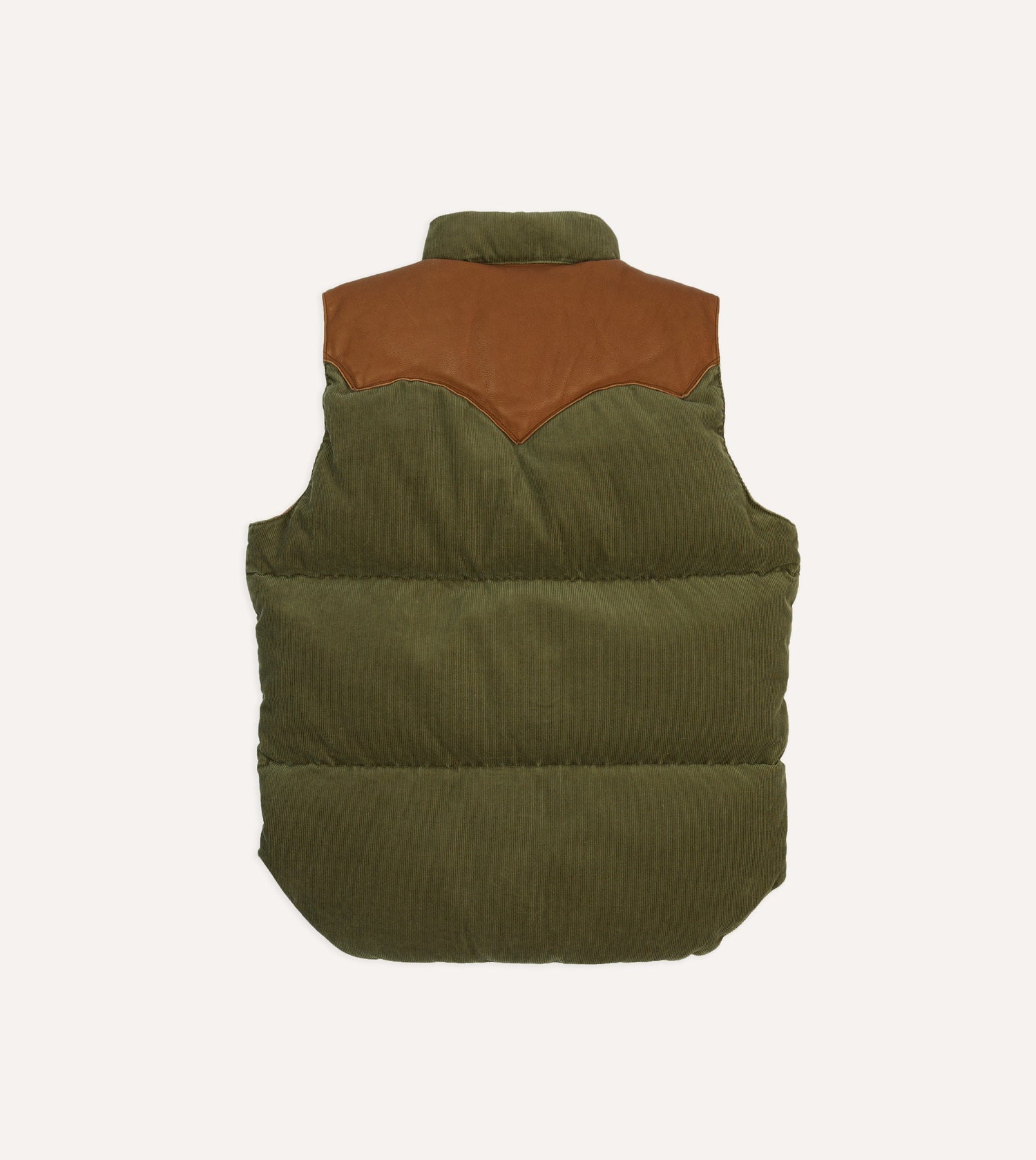 Rocky Mountain Featherbed for Drake's Olive Corduroy Christy Down Vest