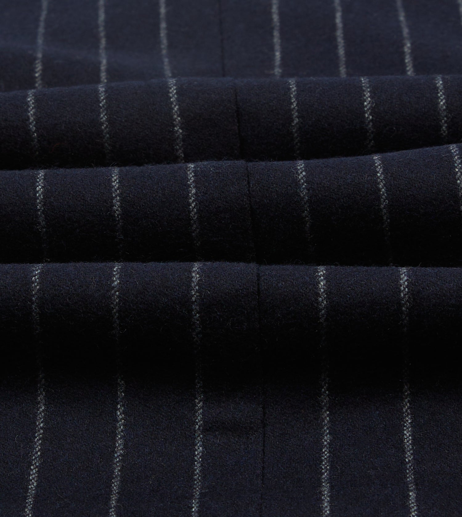 Navy Chalkstripe Wool Double-Breasted Tailored Jacket