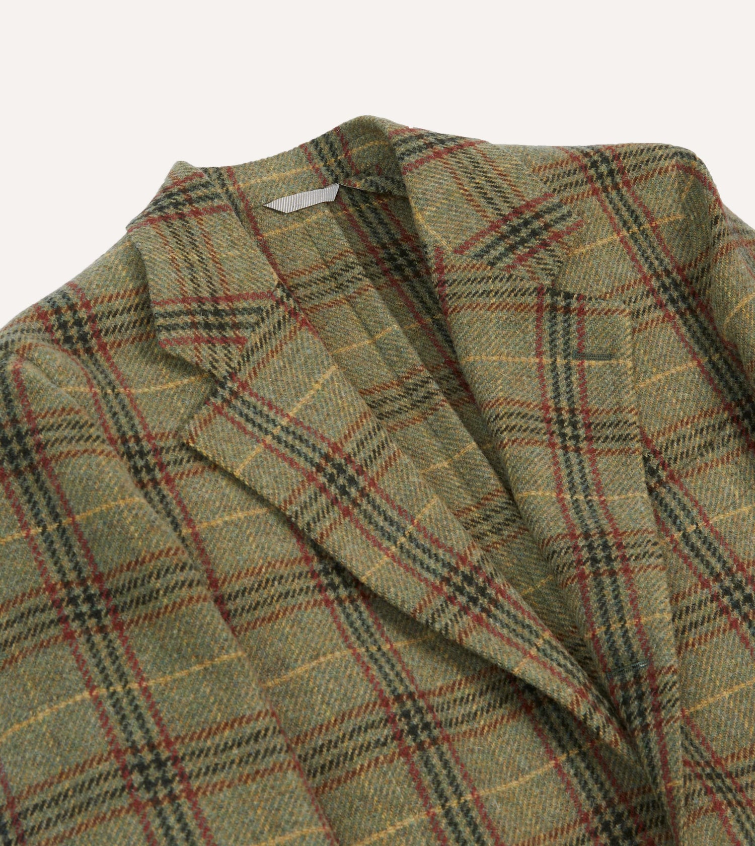 Olive Check Tweed Blazer