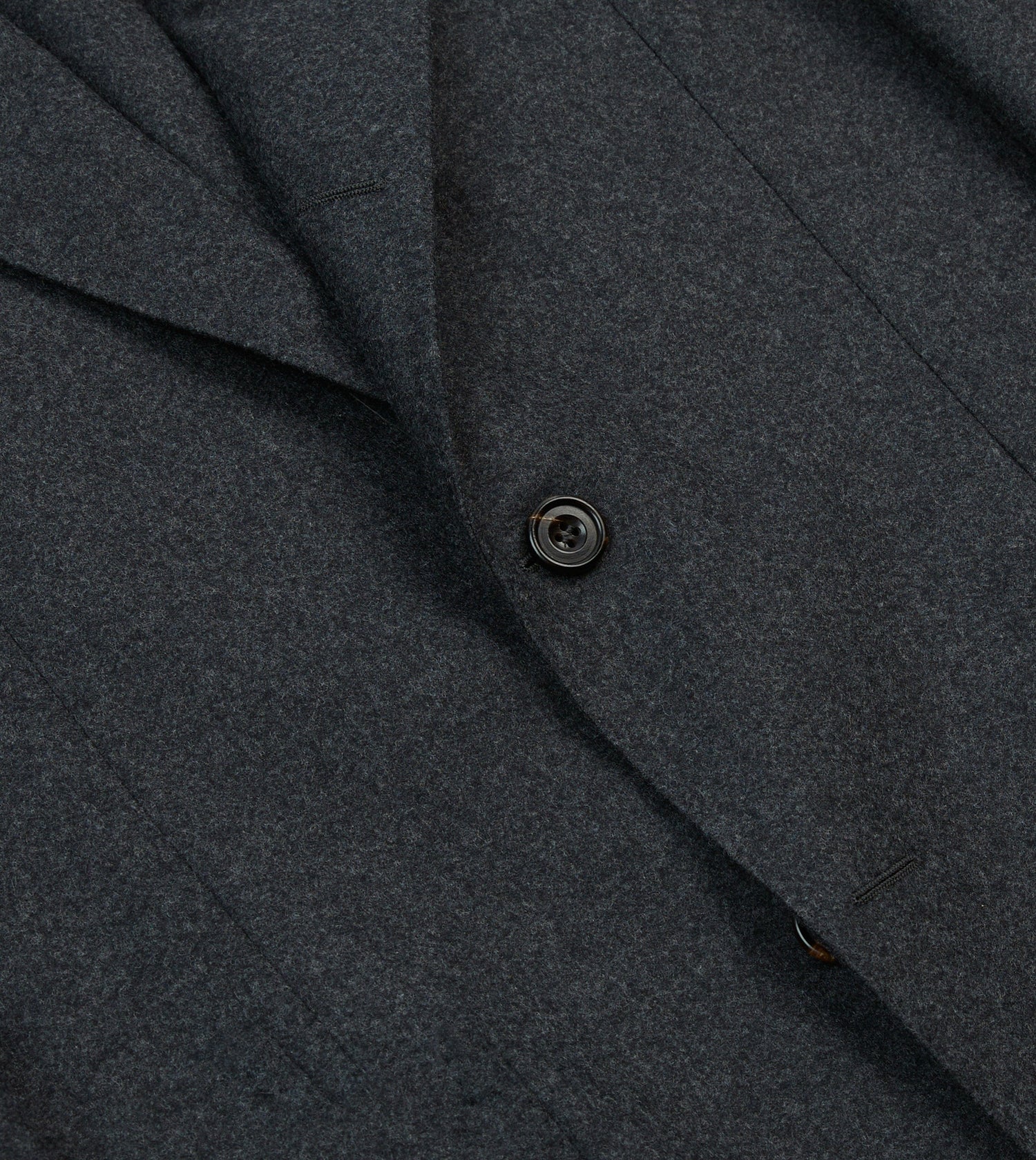 Grey Wool Flannel Tailored Jacket